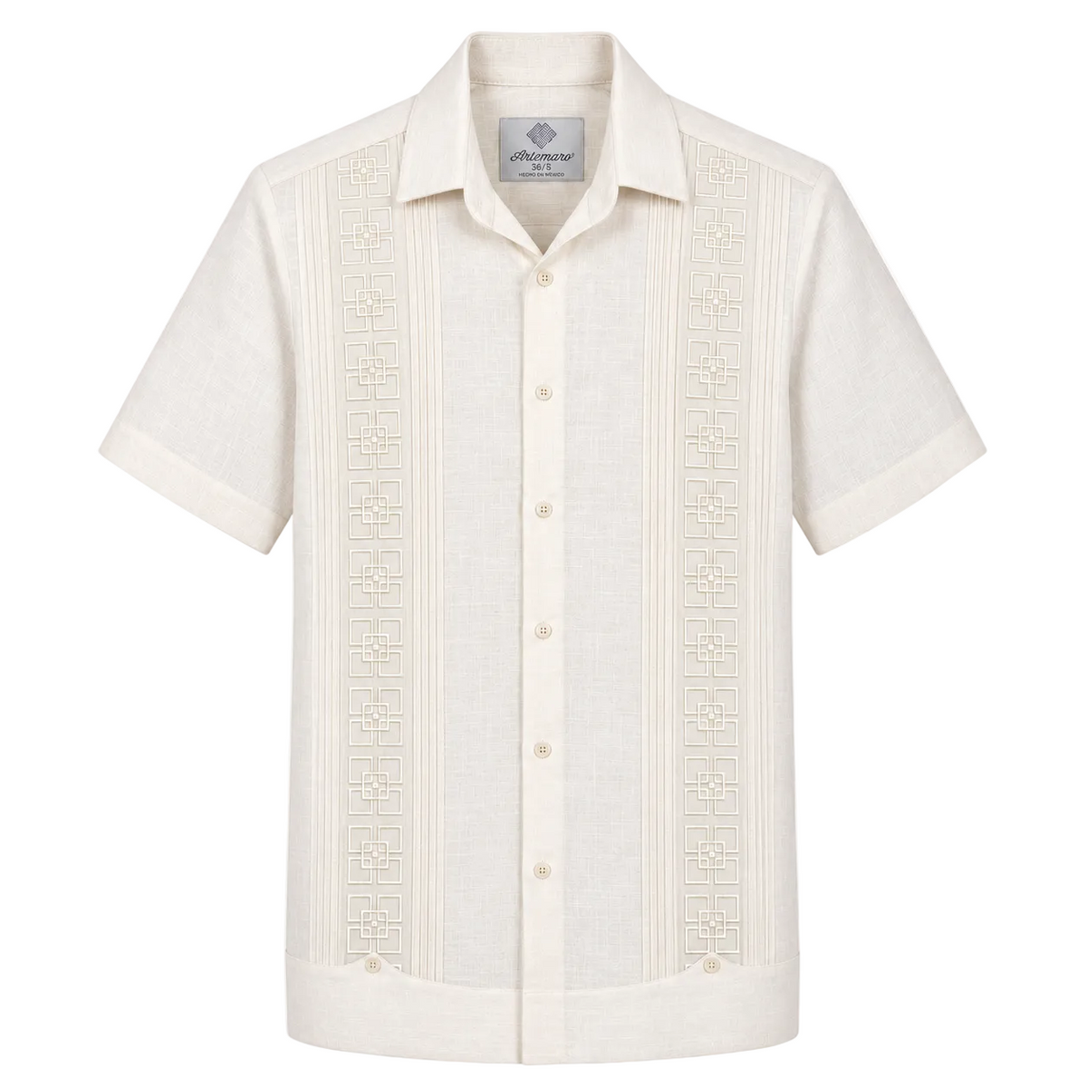 GUAYABERA CHII BEIGE MANGA CORTA