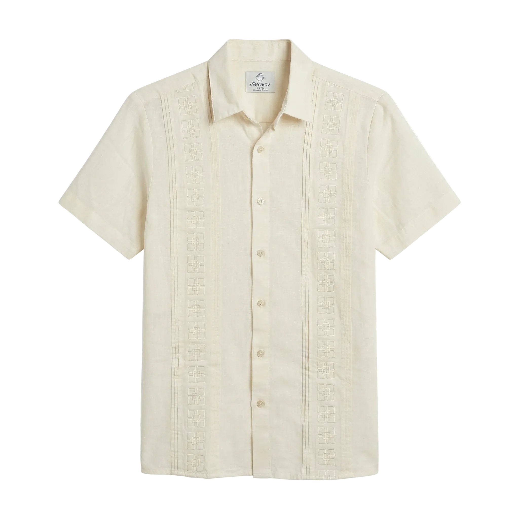 GUAYABERA CHI BEIGE MANGA CORTA