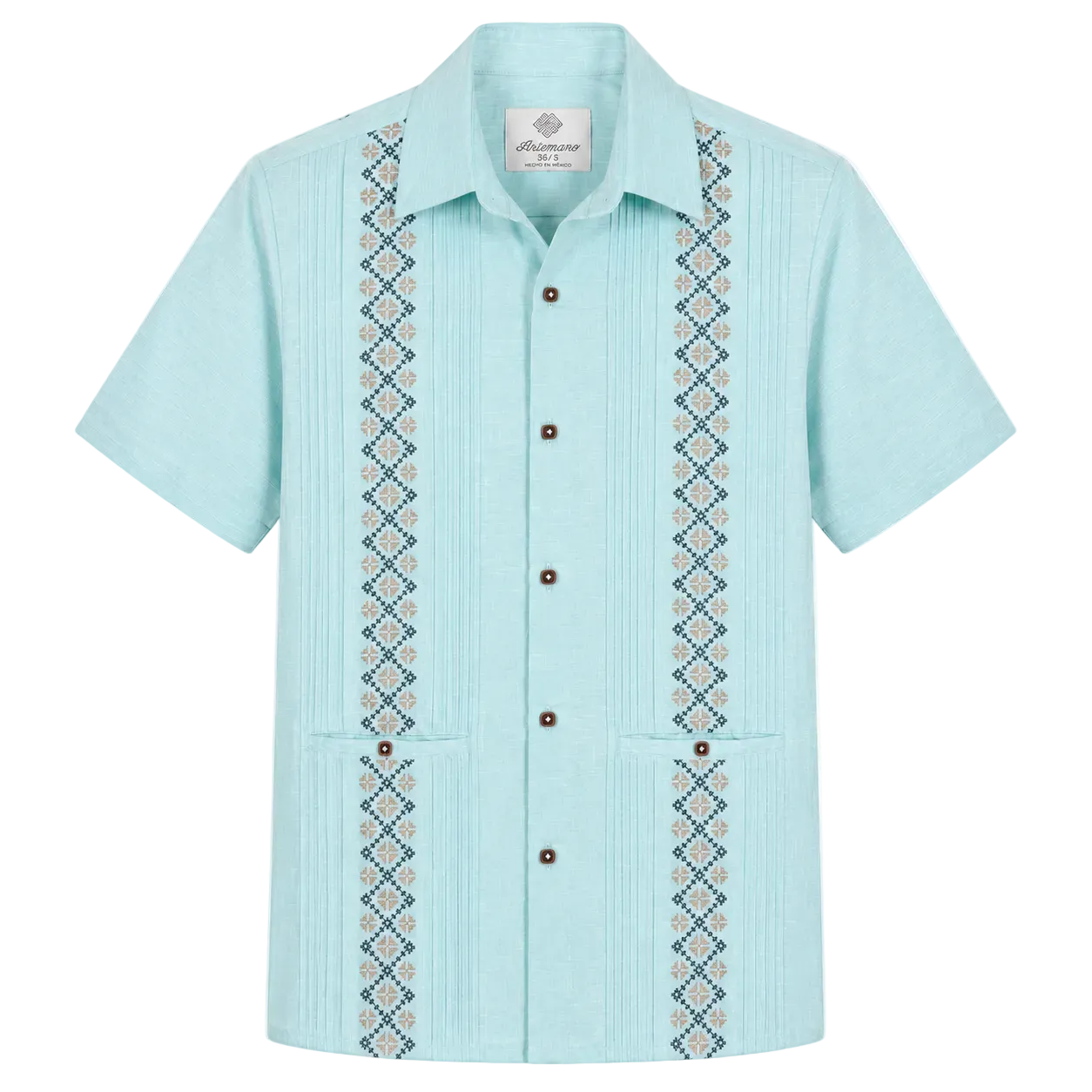 GUAYABERA ROMBOS CIAN