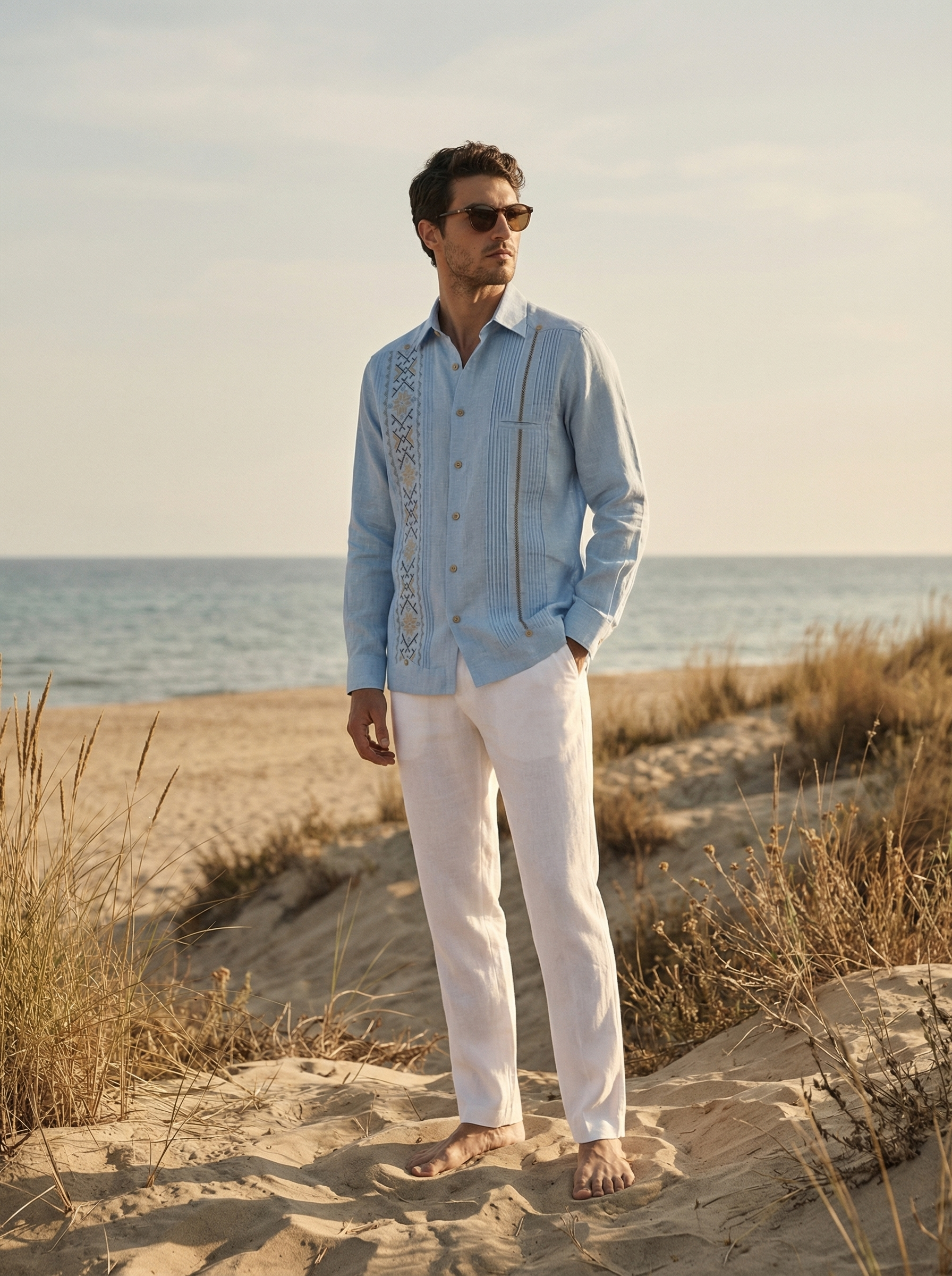 GUAYABERA KANTE CELESTE