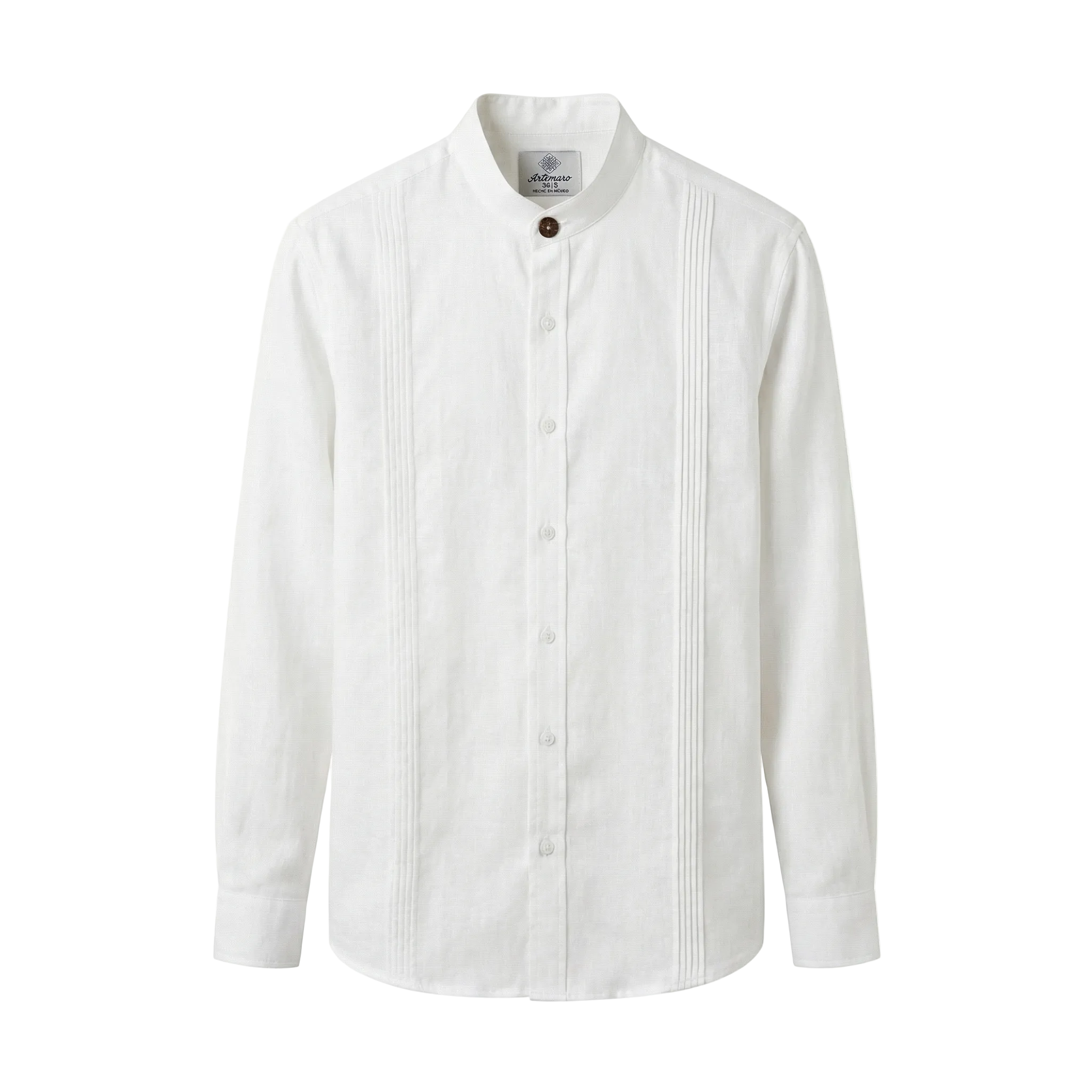 CAMISA MAO ALFORZAS BLANCA