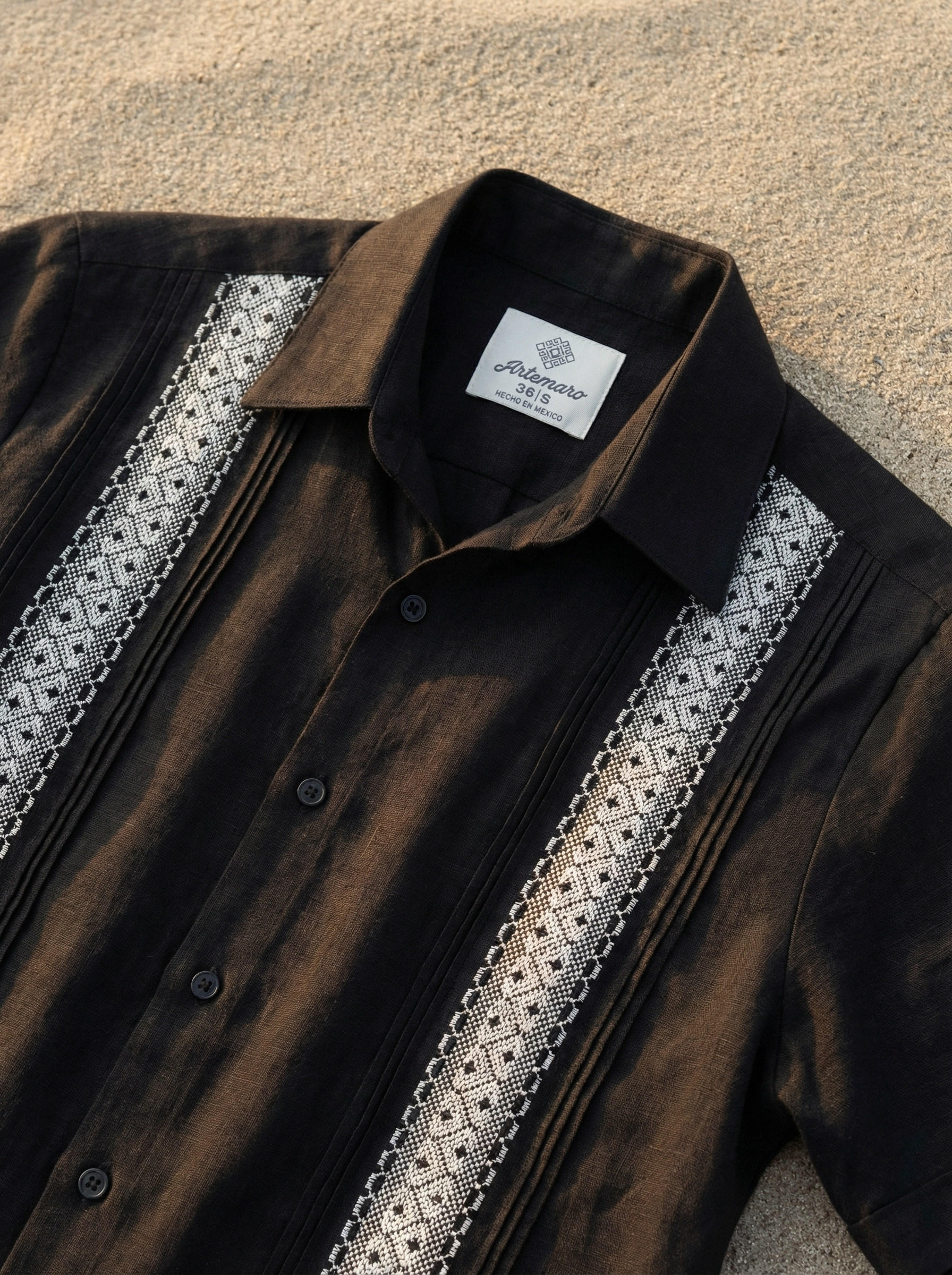 GUAYABERA NULL BLANCA/NEGRO