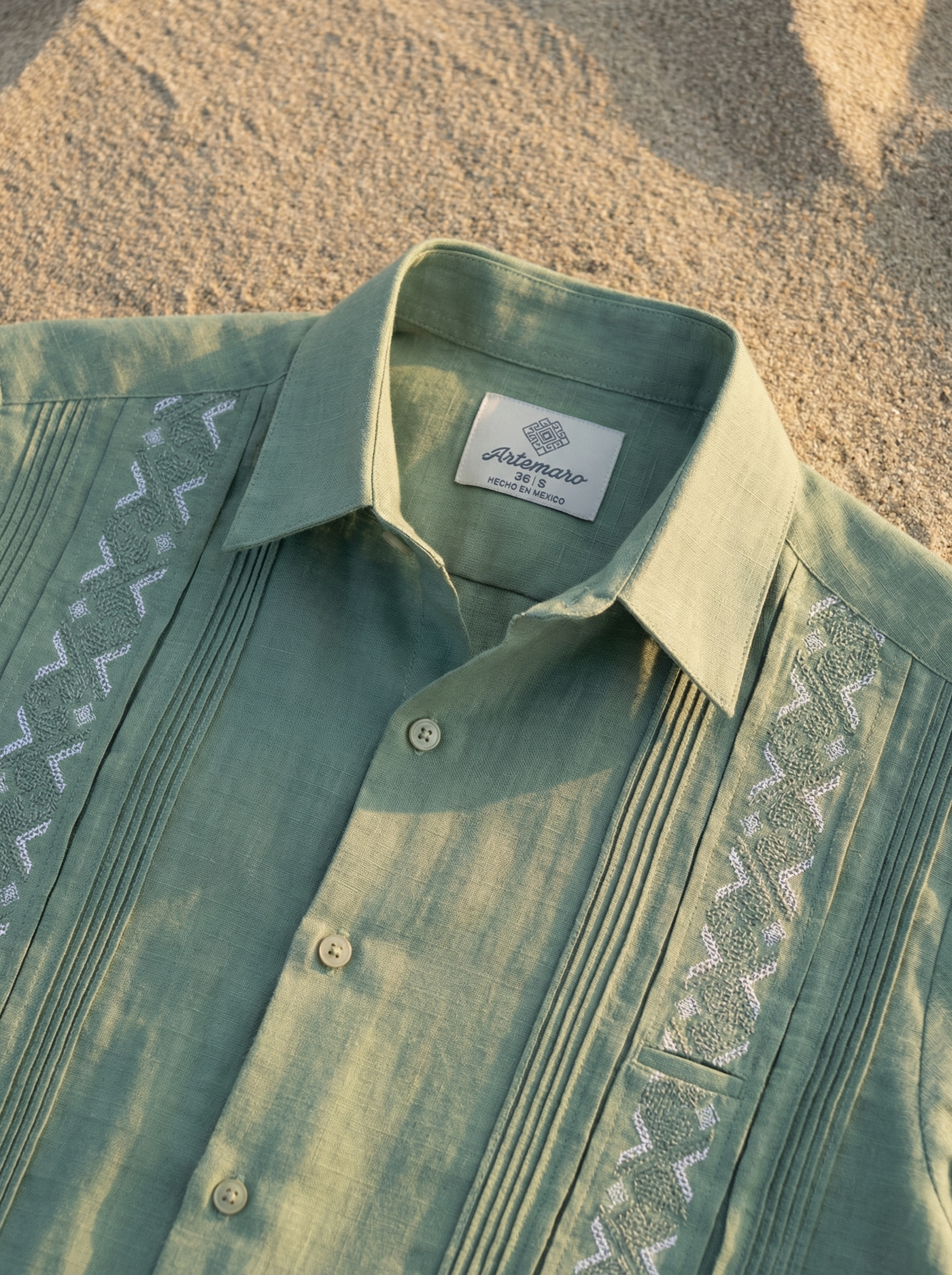 GUAYABERA MAYA VERDE