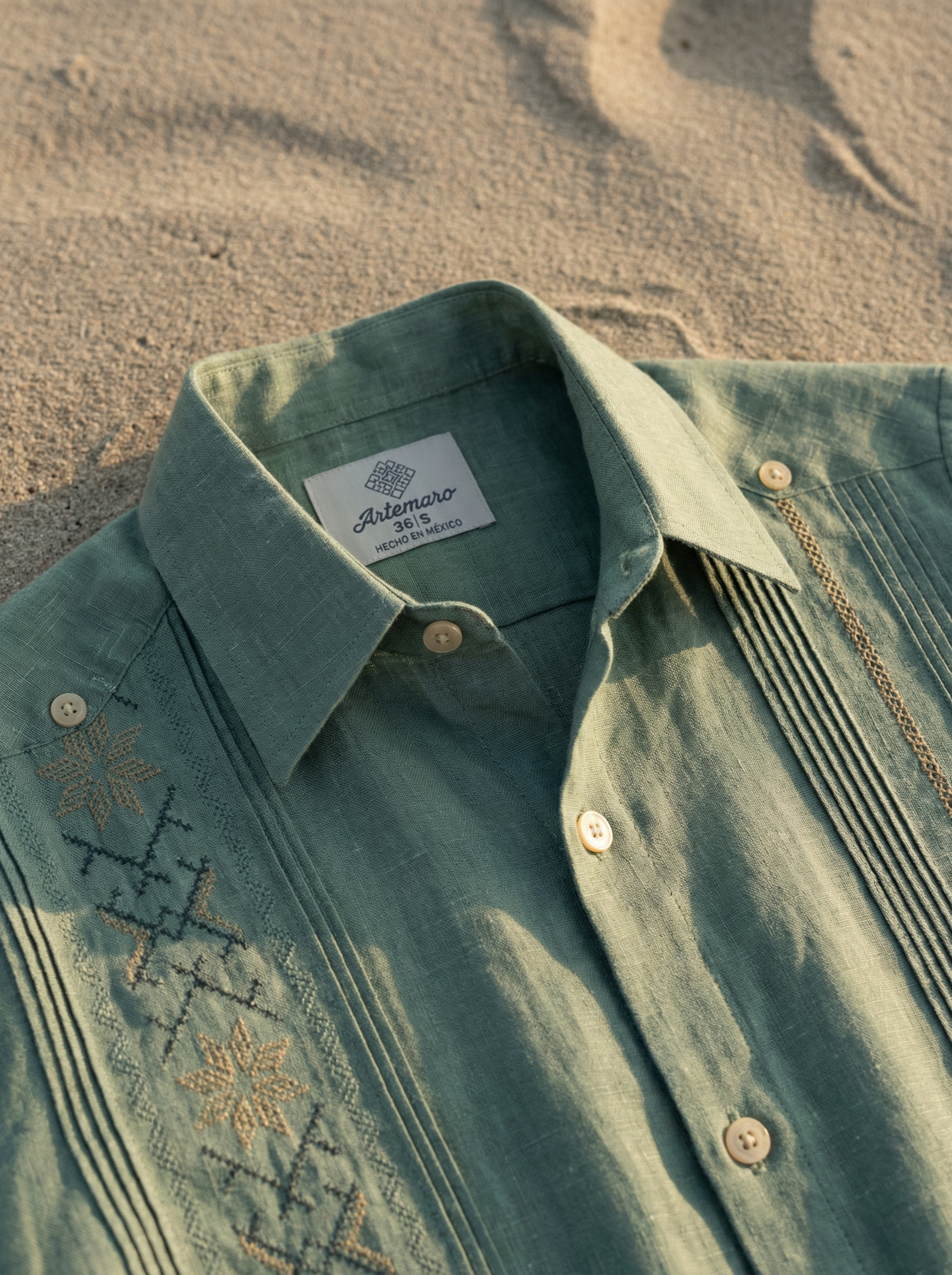 GUAYABERA KANTE VERDE