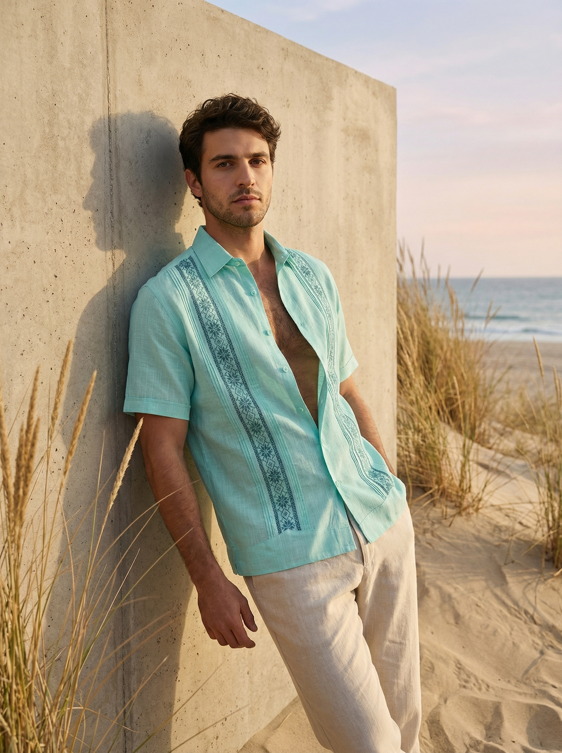 GUAYABERA TULUM AQUA