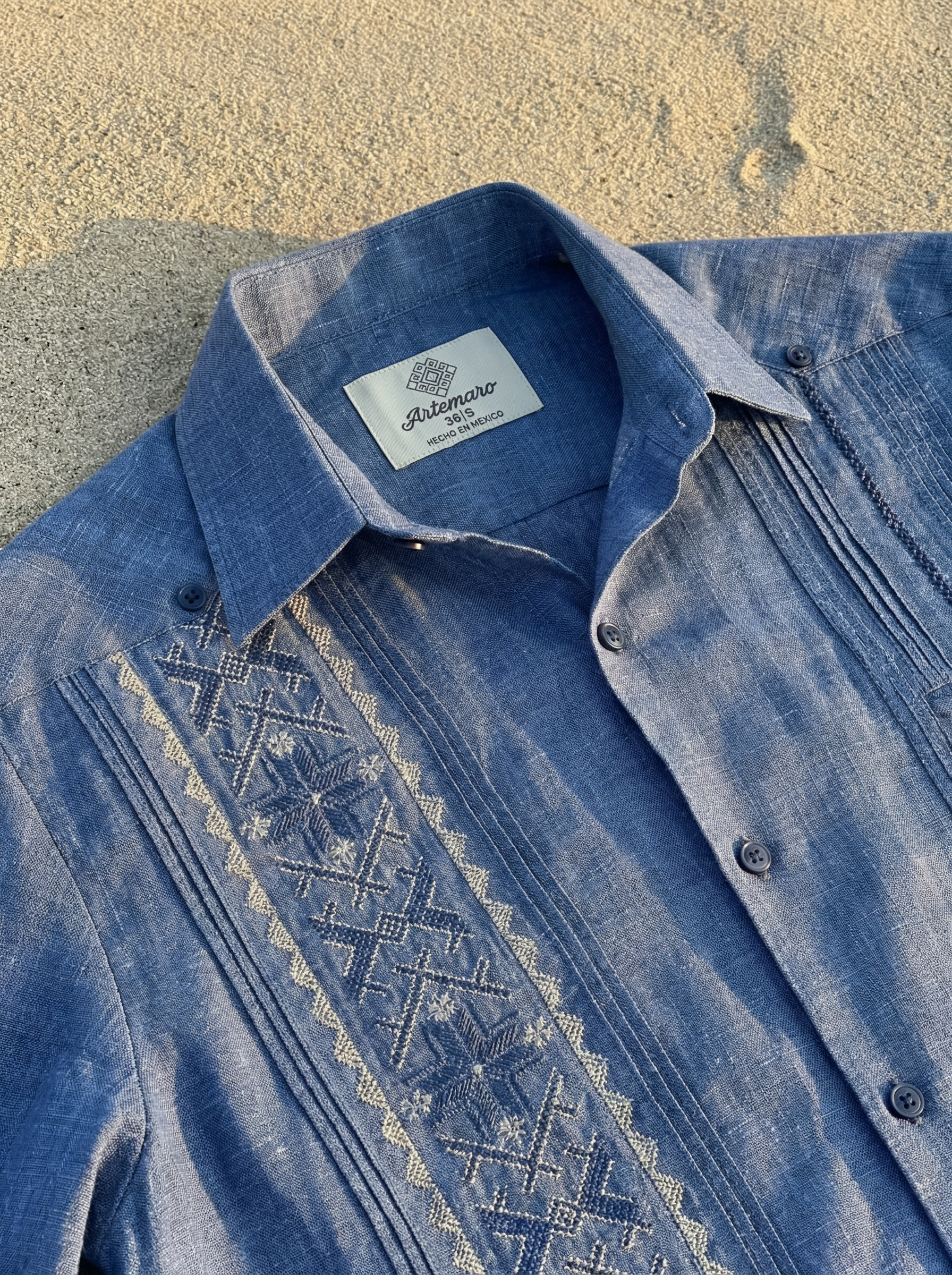 GUAYABERA KANTE AZUL JAZ