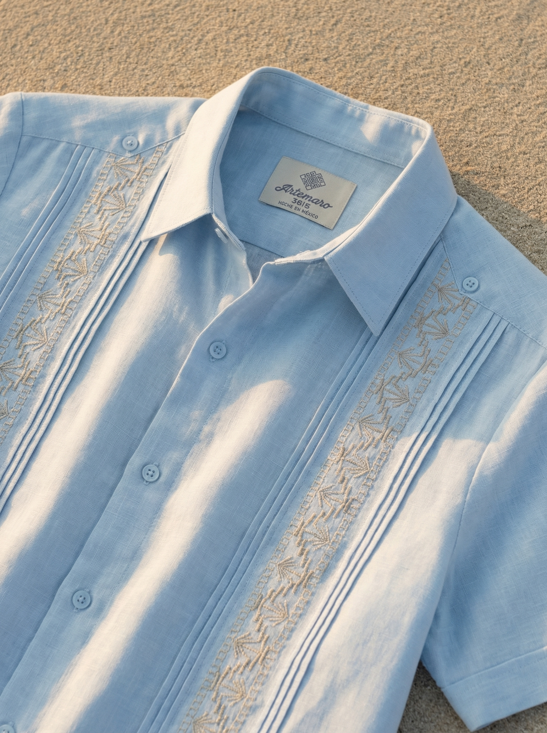 GUAYABERA PALMA CELESTE