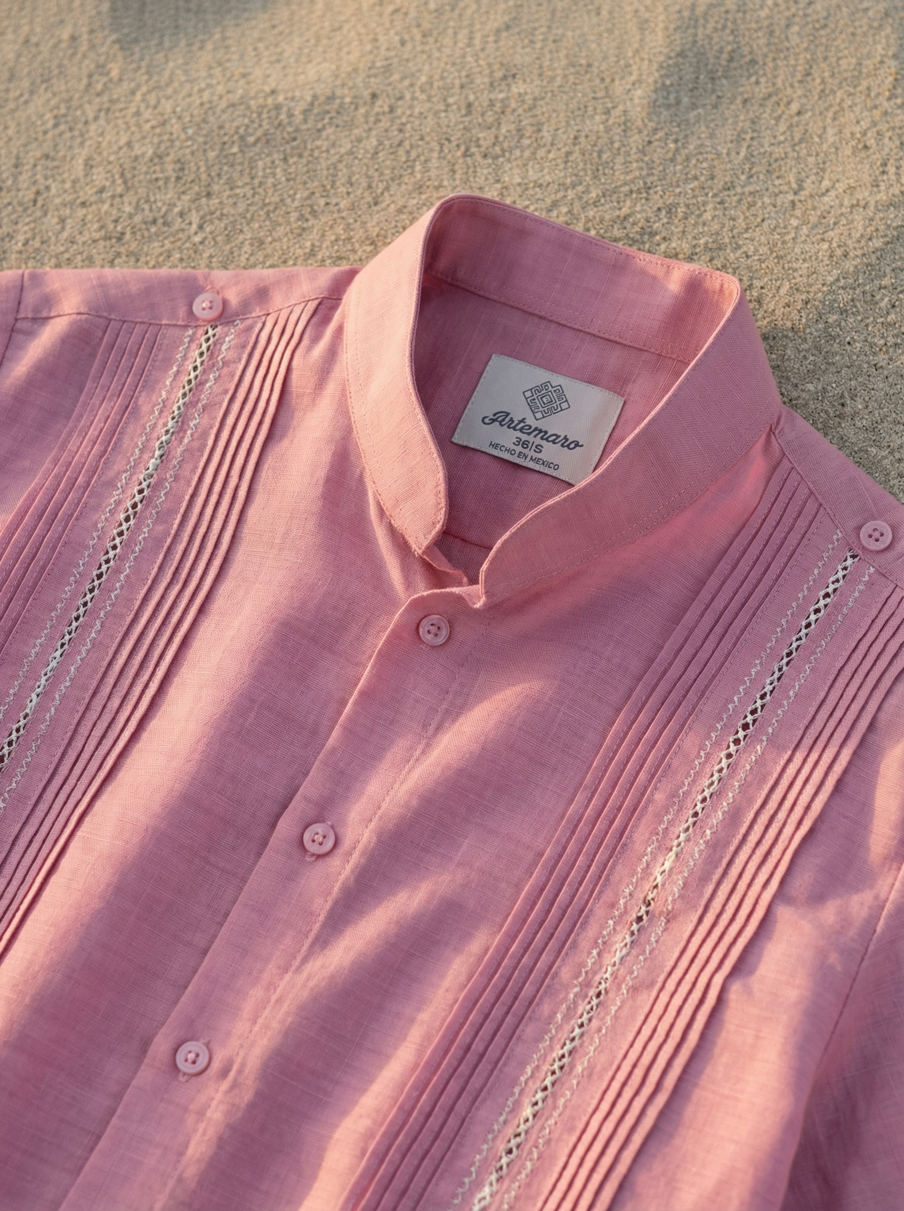 GUAYABERA MAO SPITA ROSA