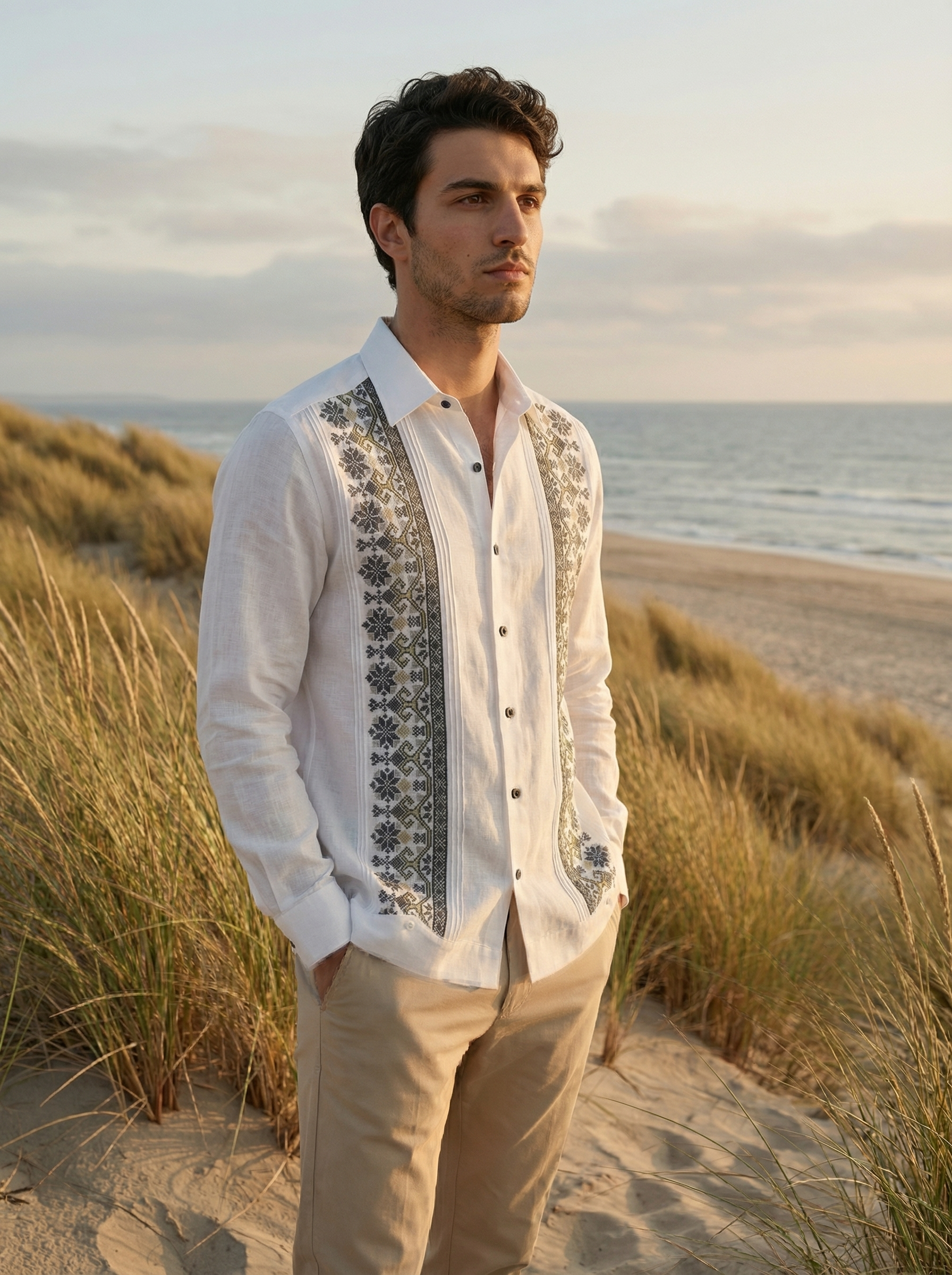 GUAYABERA RAMALINO BLANCA