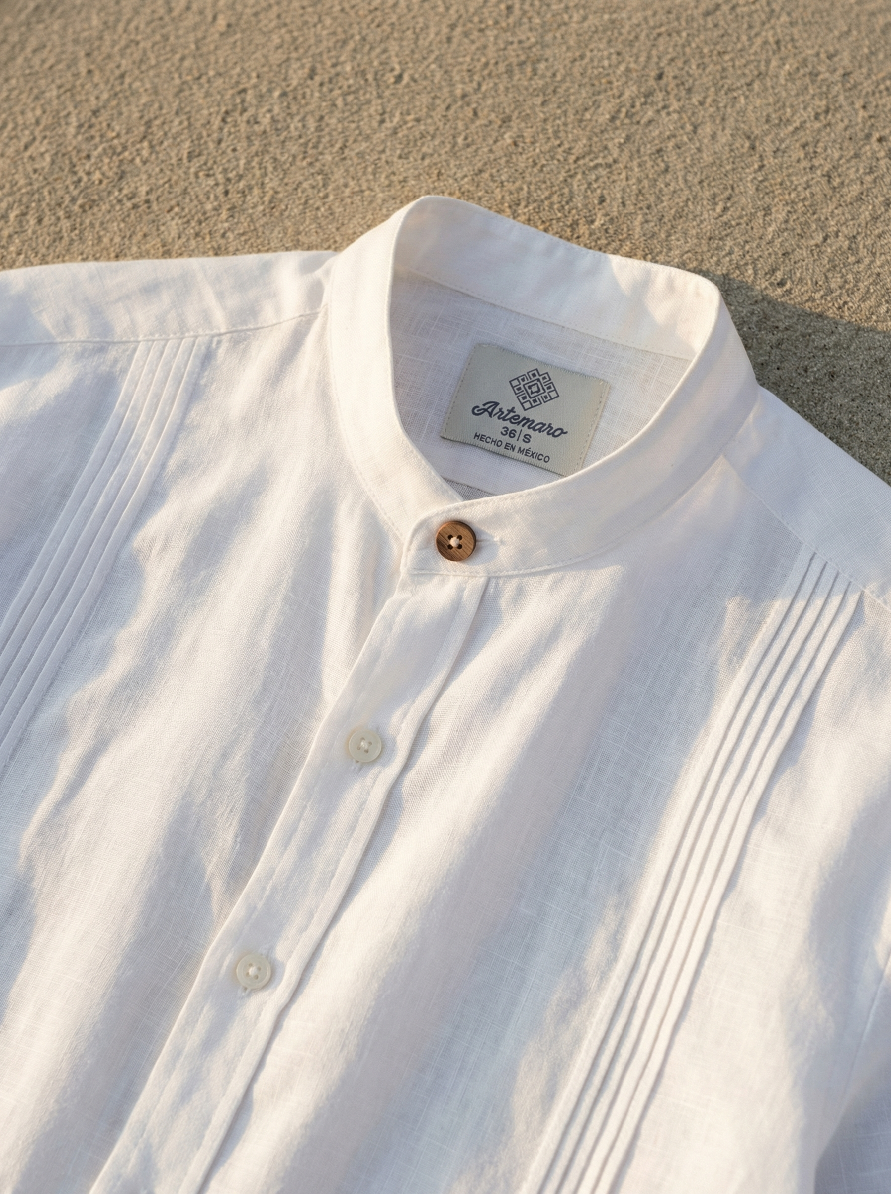 CAMISA MAO ALFORZAS BLANCA