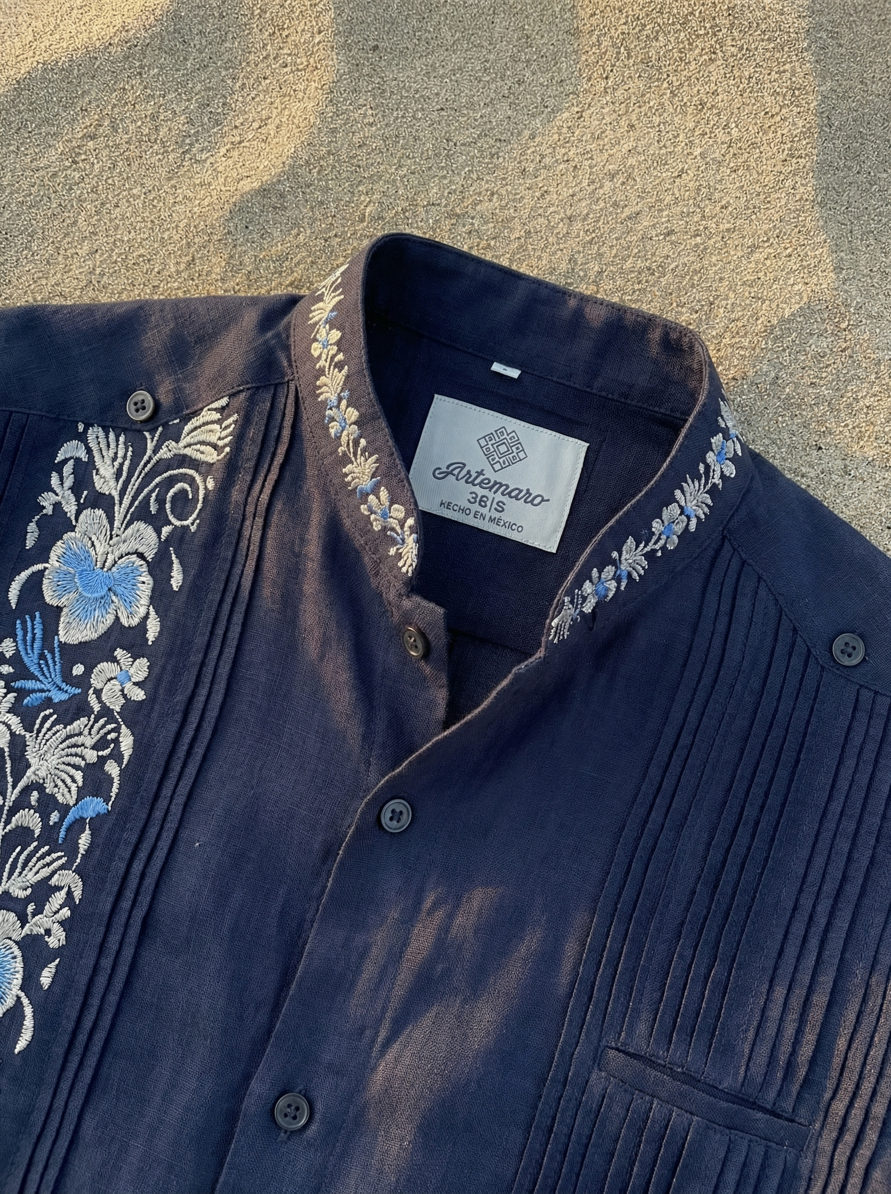 GUAYABERA VALENTINO AZUL