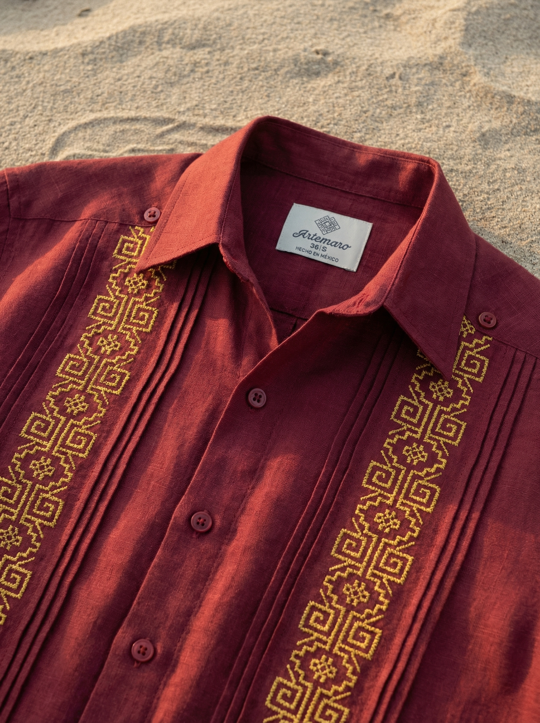 GUAYABERA AZTECA VINO