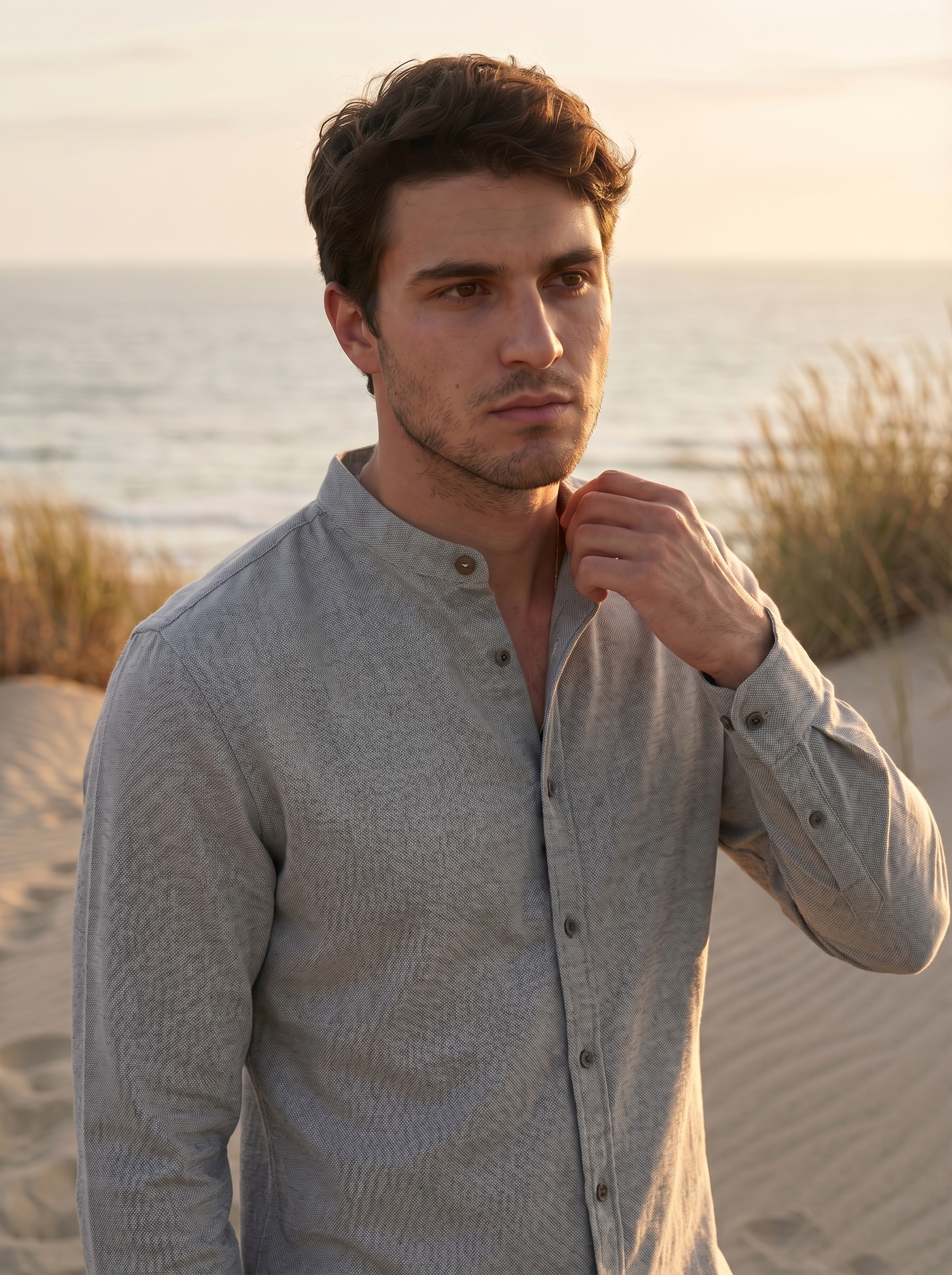 CAMISA MAO INSIDER GRIS