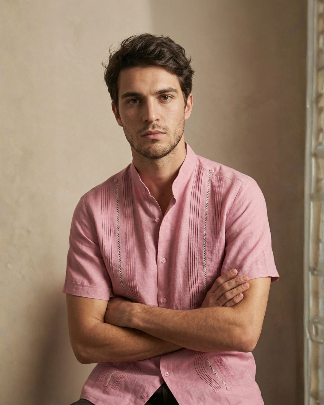 GUAYABERA MAO SPITA ROSA