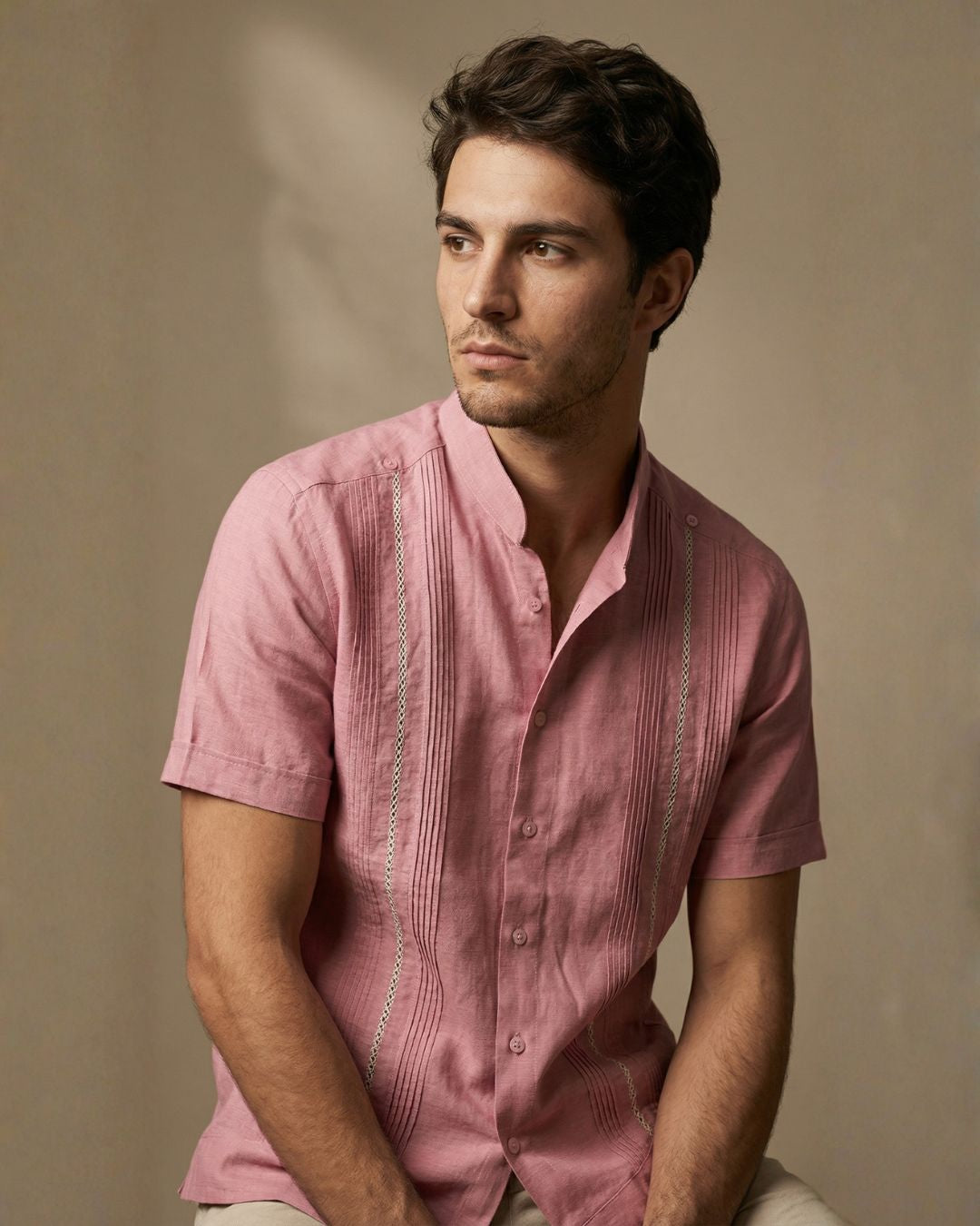 GUAYABERA MAO SPITA ROSA