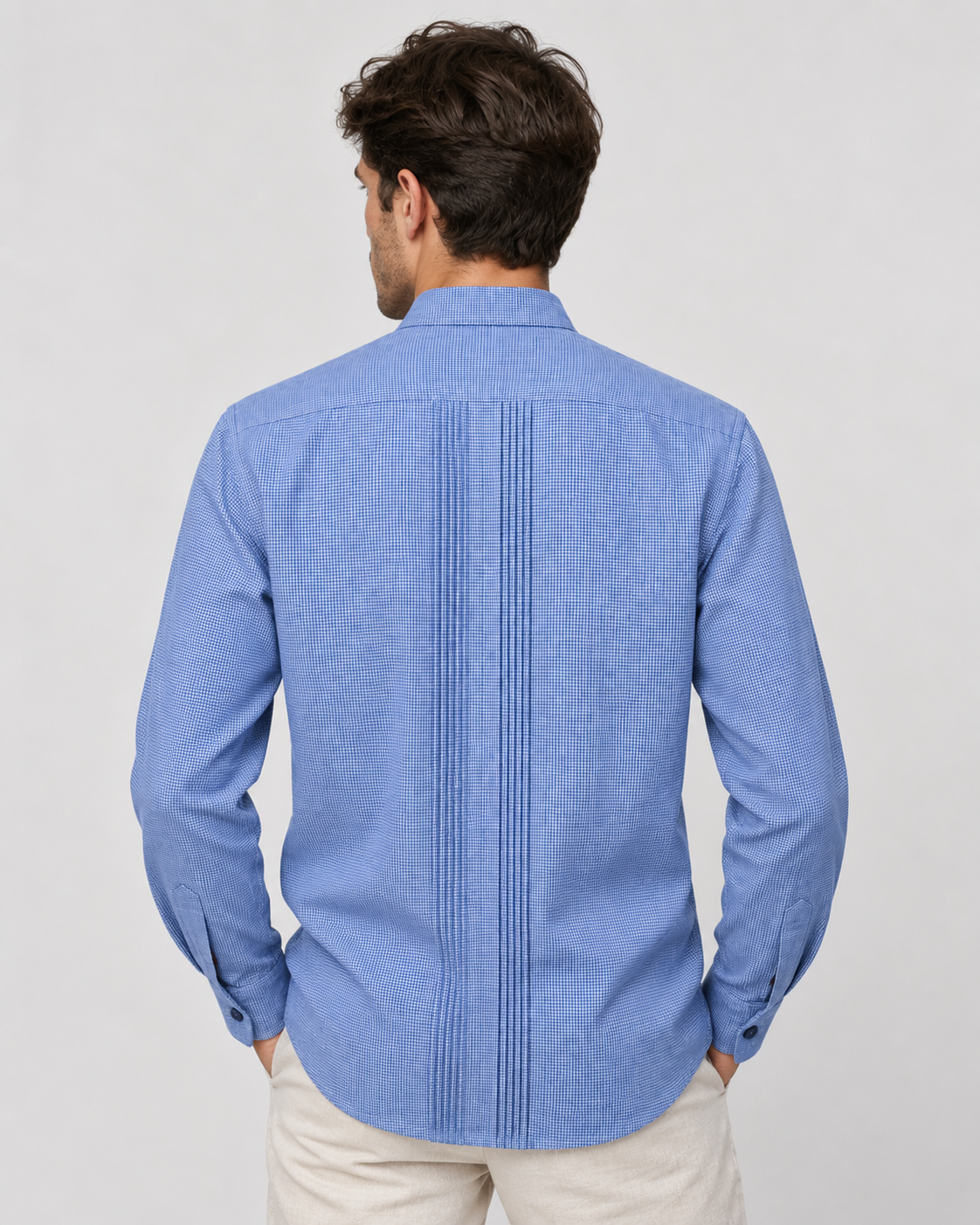 CAMISA MAO ALFORZAS VICK INDIGO