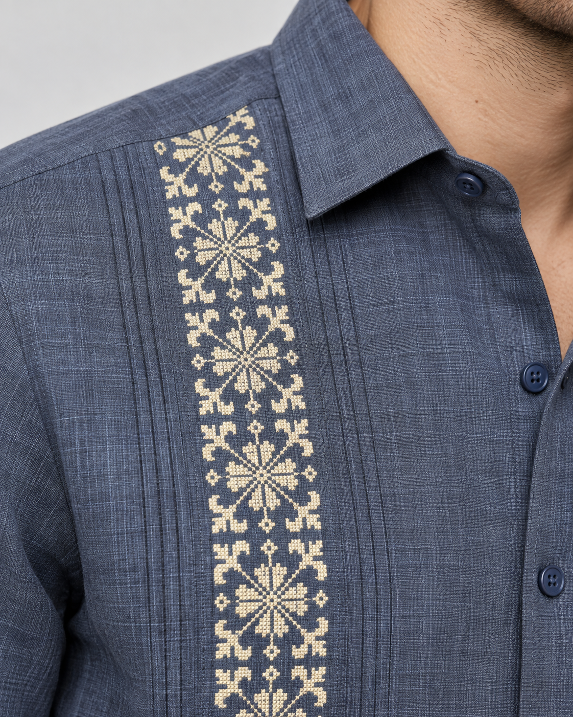 GUAYABERA AZUR MEZCLILLA