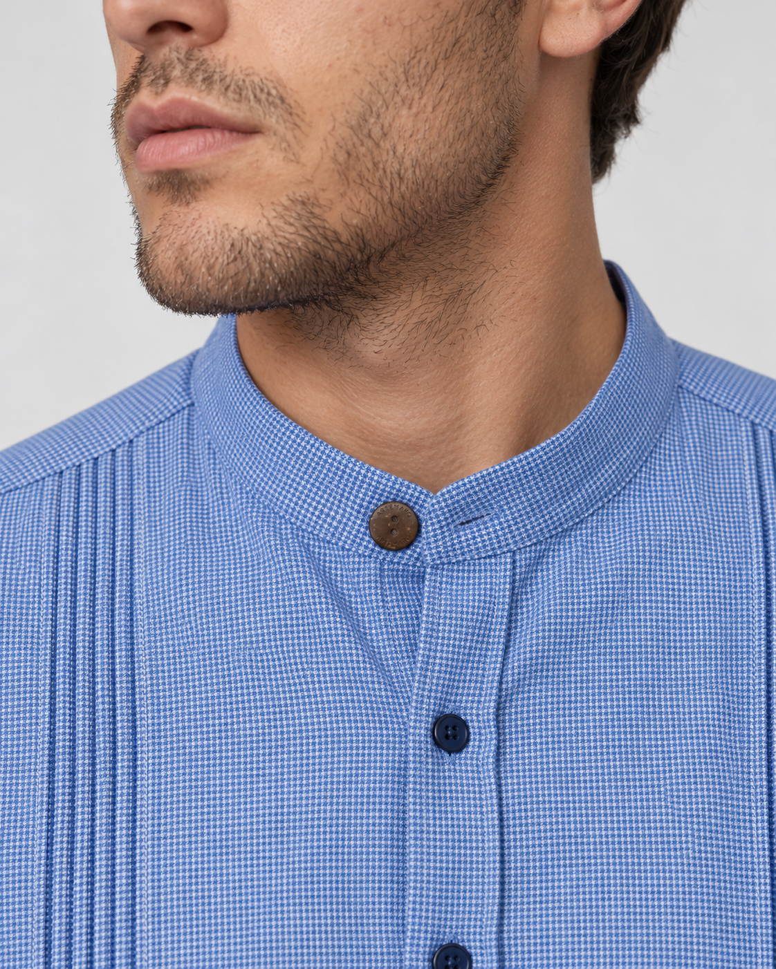 CAMISA MAO ALFORZAS VICK INDIGO