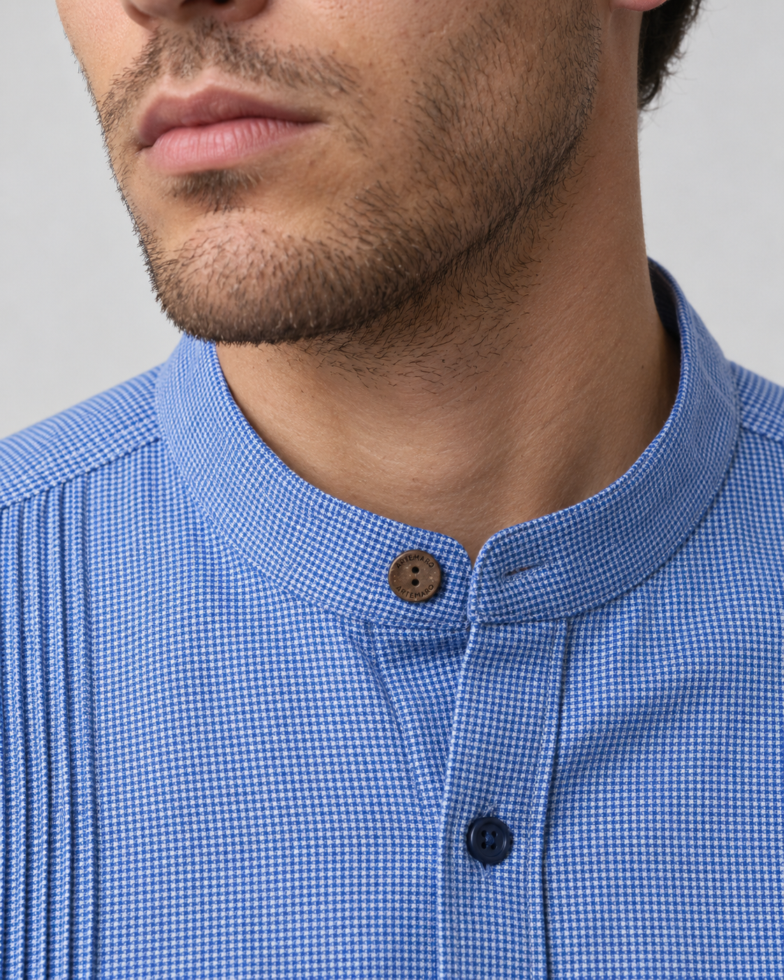 CAMISA MAO ALFORZAS VICK INDIGO