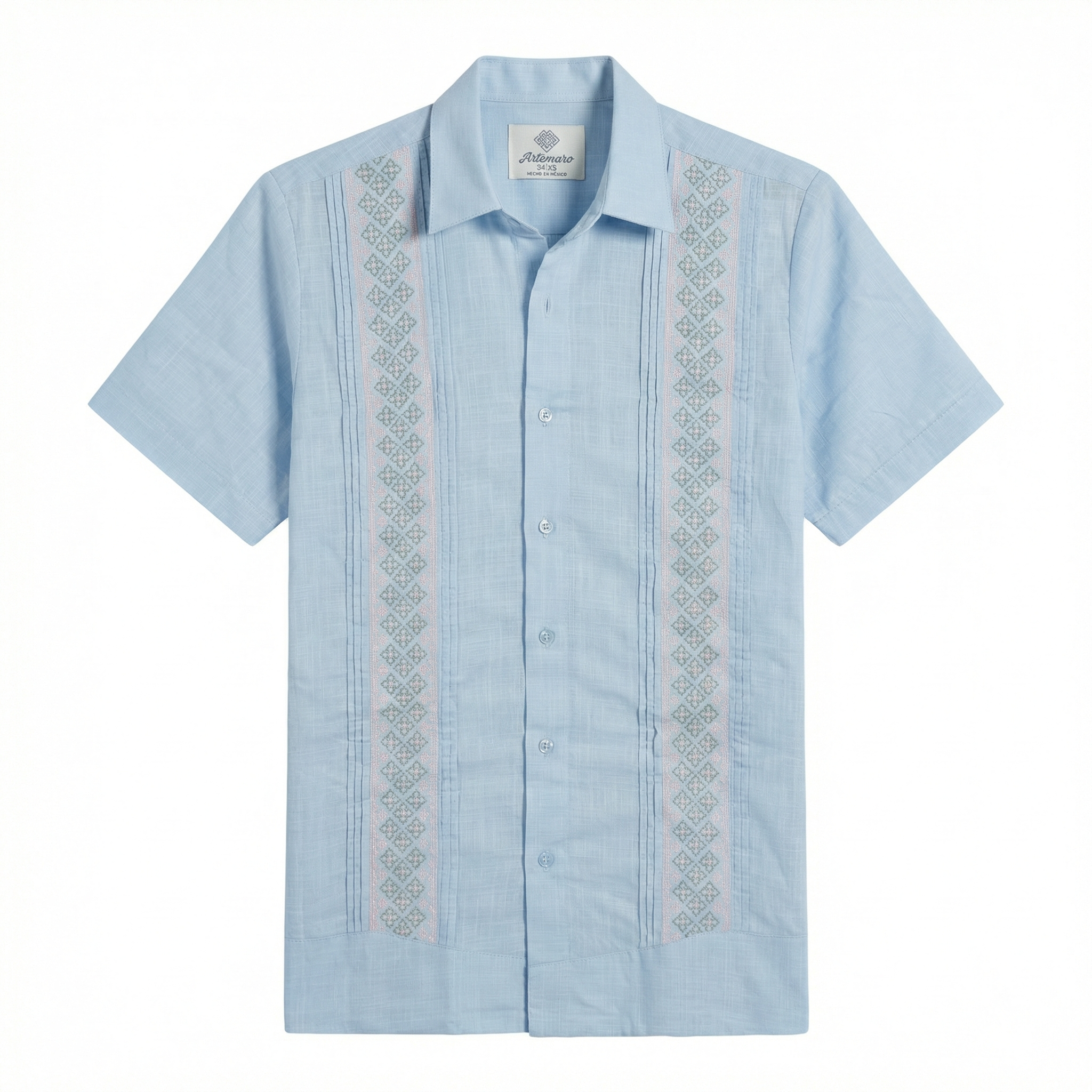 GUAYABERA FLOR AZUL