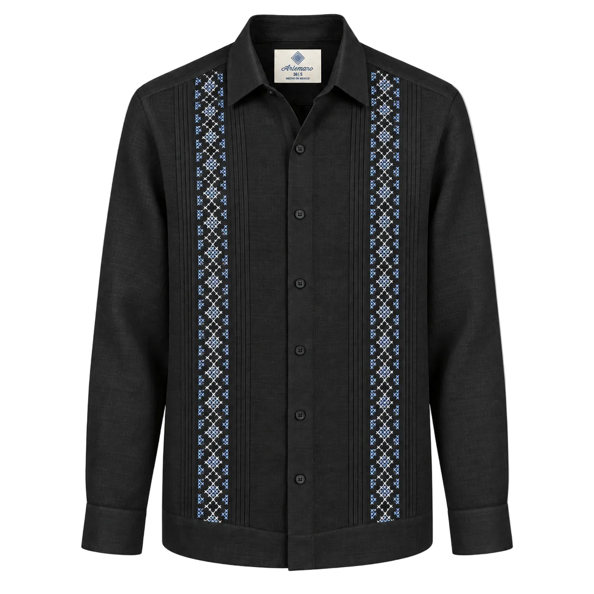 GUAYABERA FRANCO NEGRA