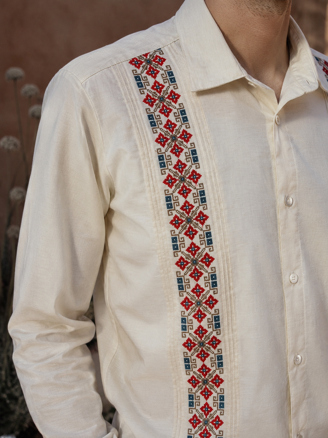 GUAYABERA ALBA HUESO