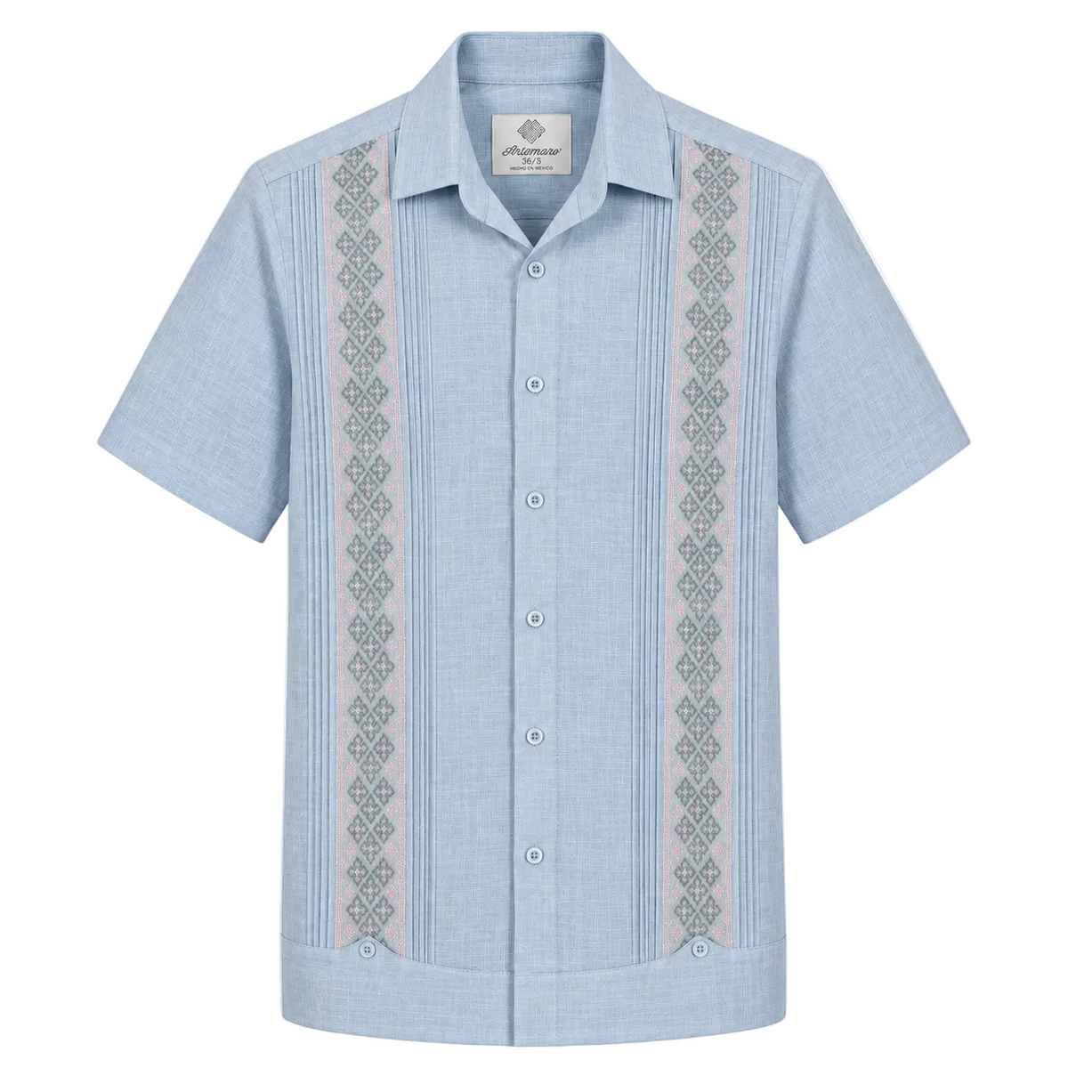 GUAYABERA FLOR AZUL
