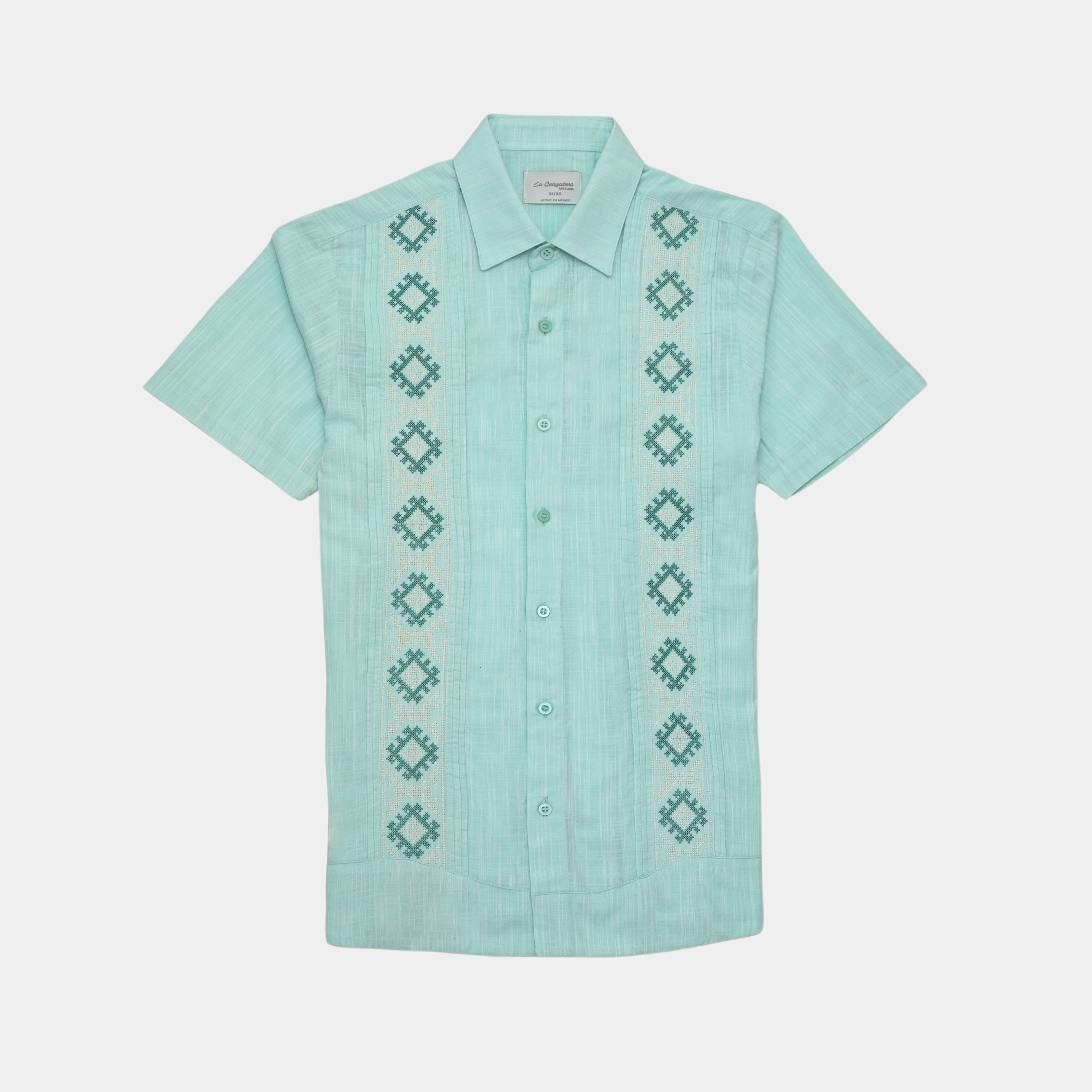 GUAYABERA INTI AQUA MANGA CORTA