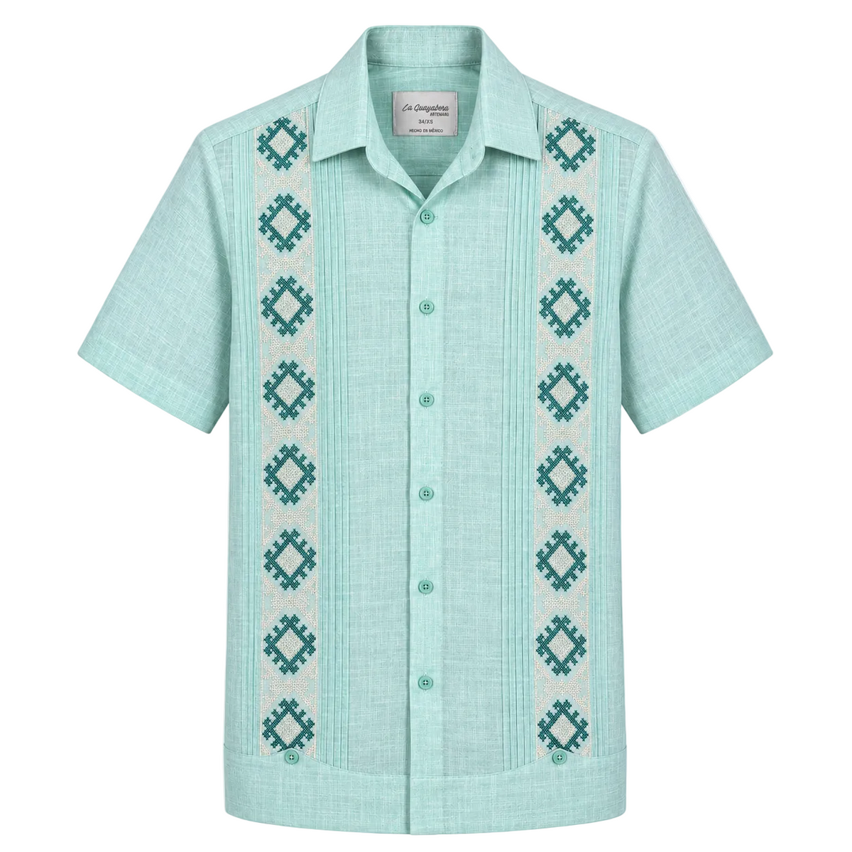 GUAYABERA INTI AQUA MANGA CORTA