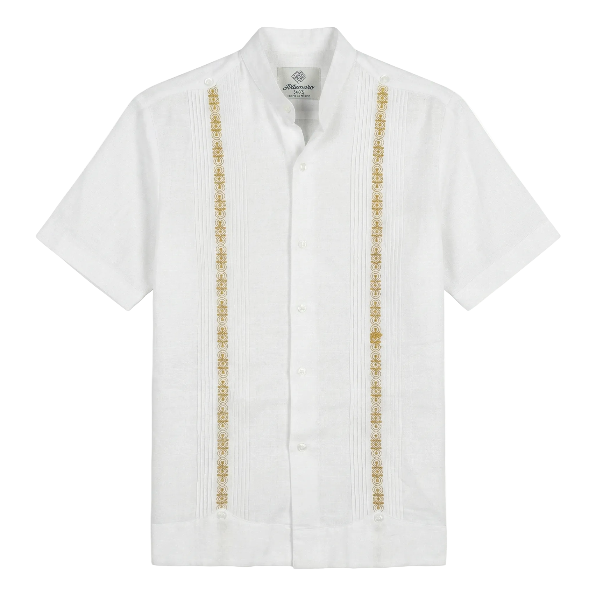 GUAYABERA HABANA BLANCA ORO MAO