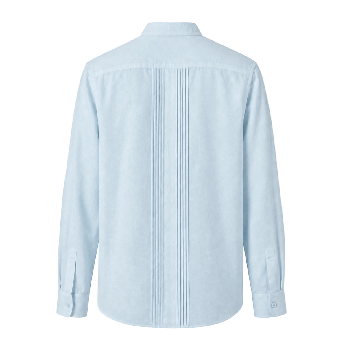 CAMISA MAO ALFORZAS CELESTE