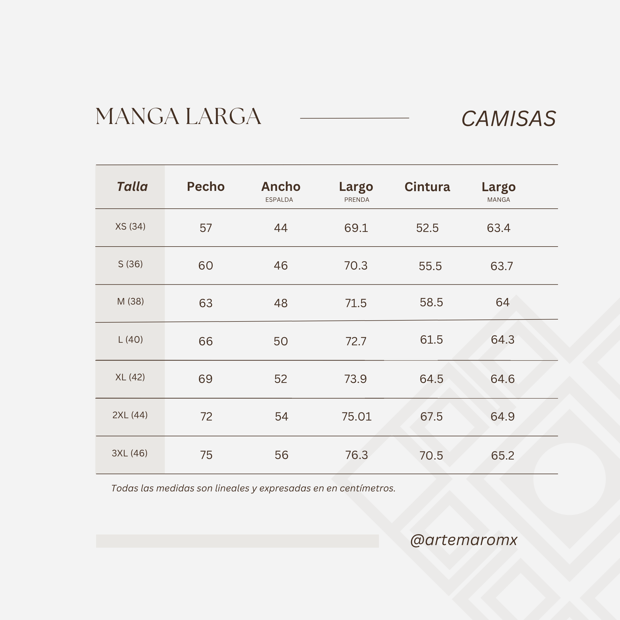 CAMISA CIAN MAO MANGA LARGA