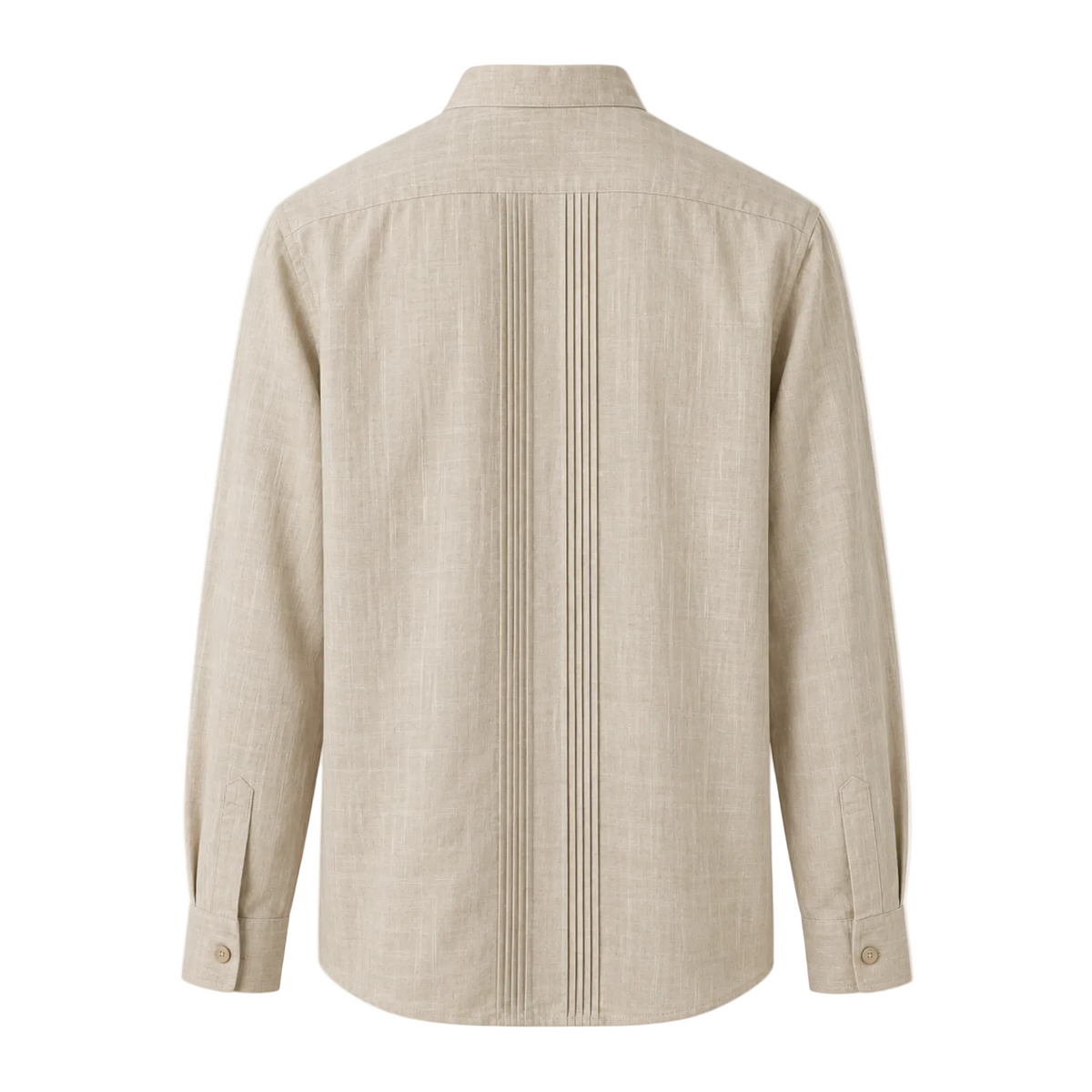 CAMISA MAO ALFORZAS BEIGE