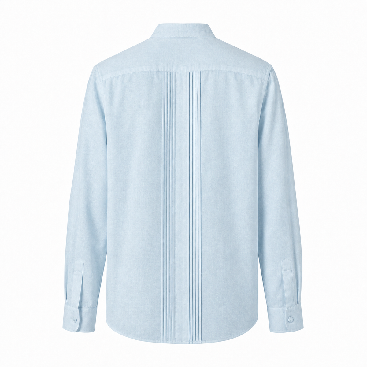 CAMISA MAO ALFORZAS CELESTE