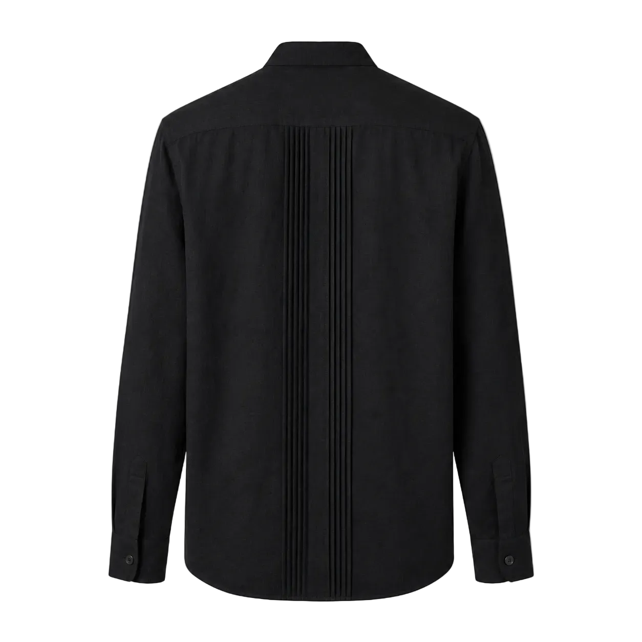 CAMISA MAO ALFORZAS NEGRA