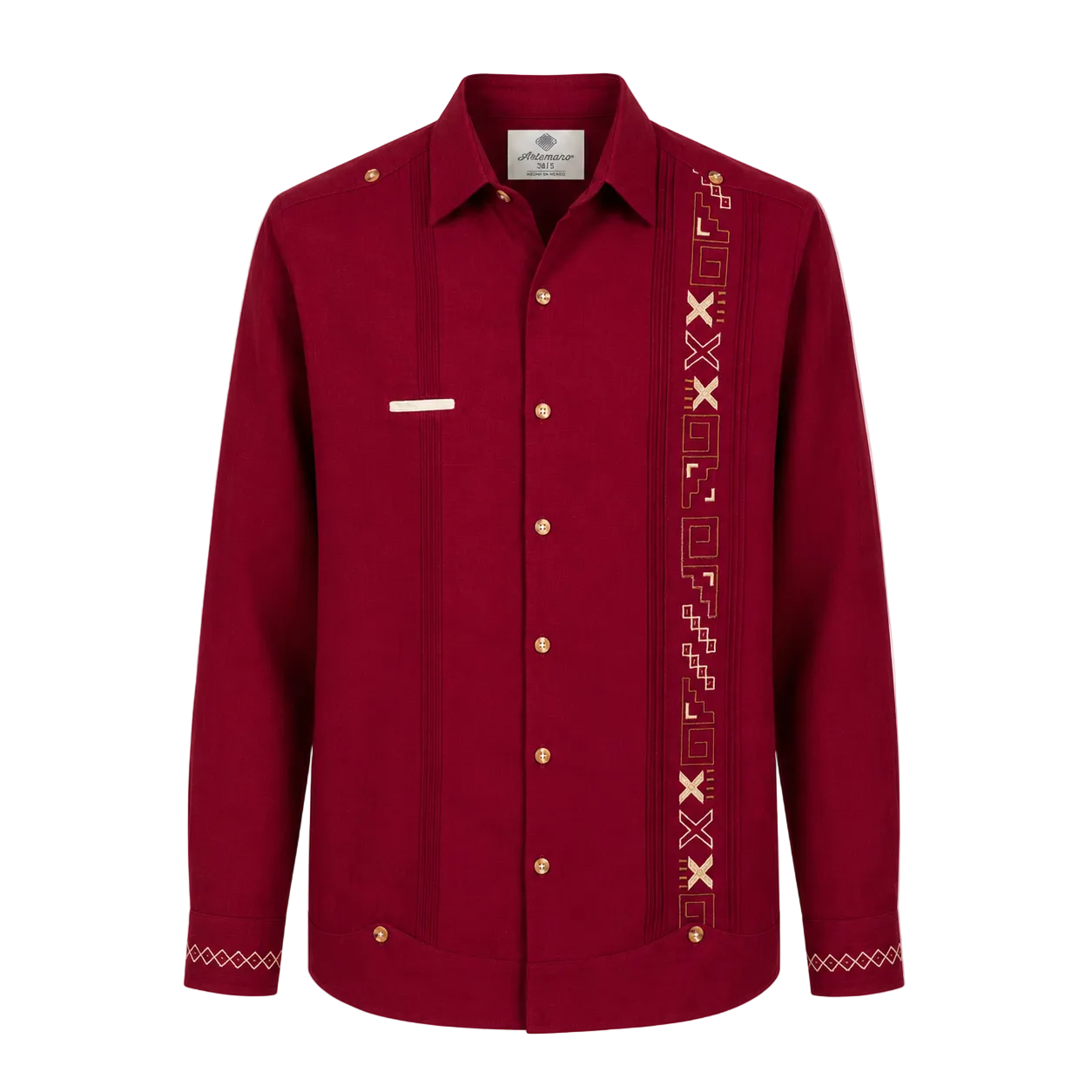 GUAYABERA MAYA TINTO