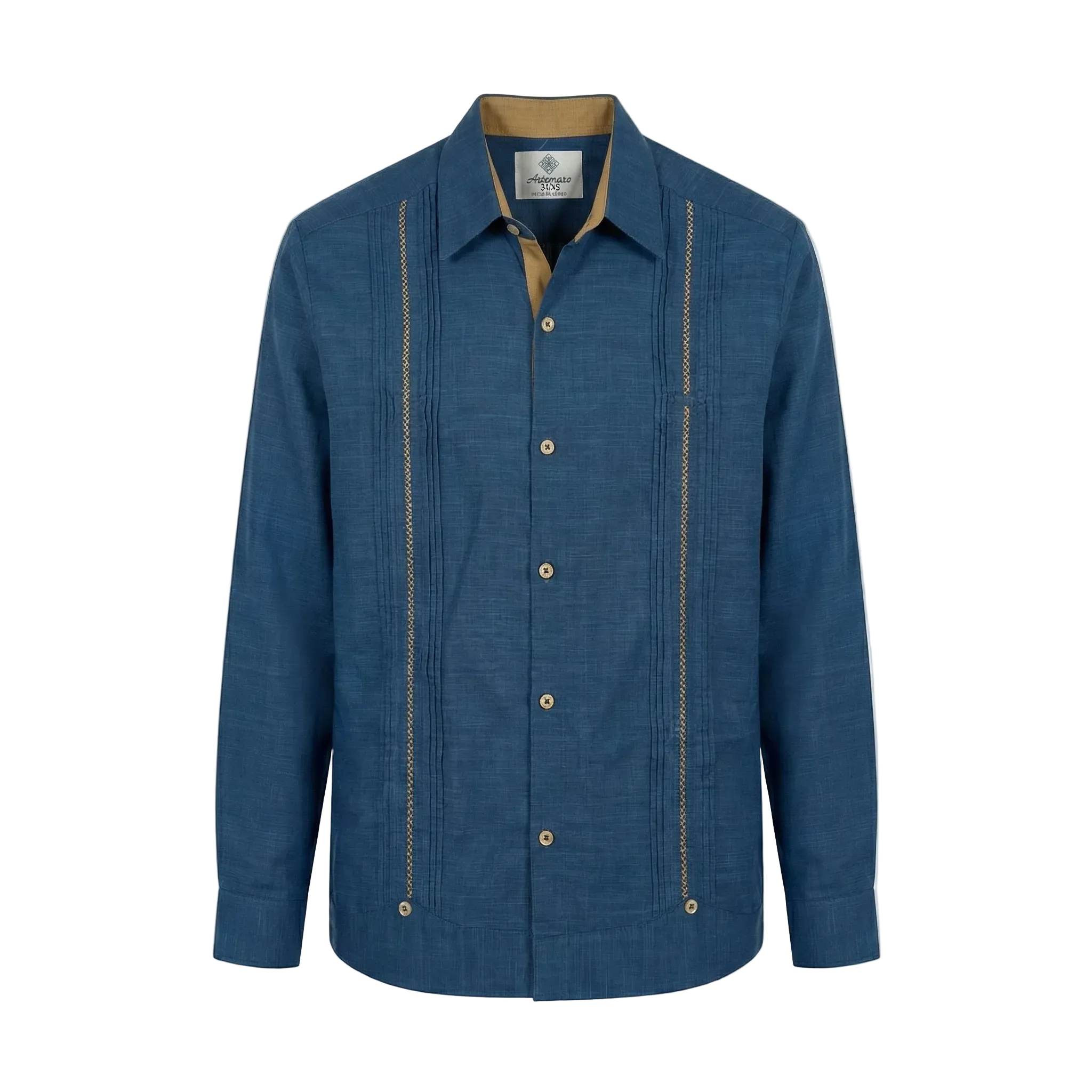 GUAYABERA PICUETA AZUL