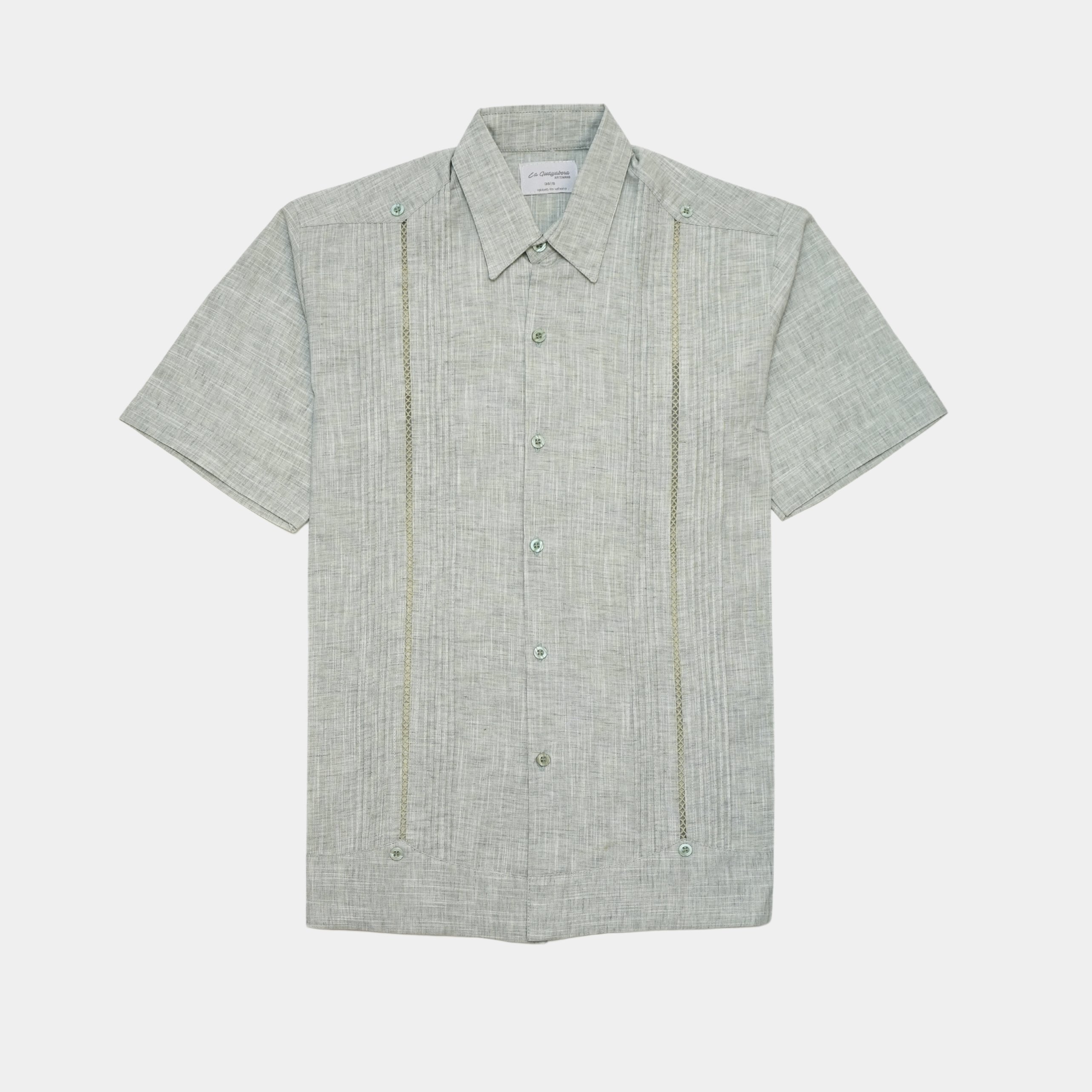 GUAYABERA SPITA VERDE MANGA CORTA