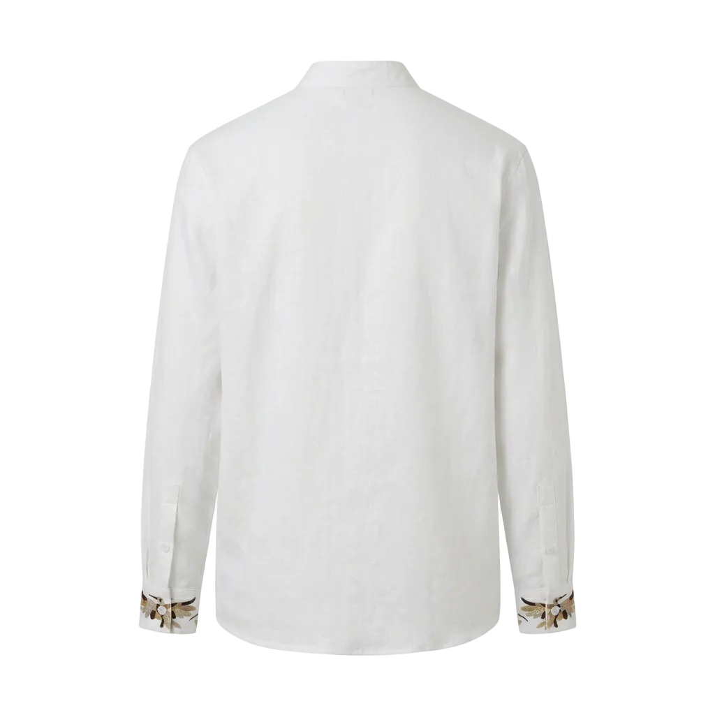 CAMISA MAO BLANCA BORDADO OTOMÍ