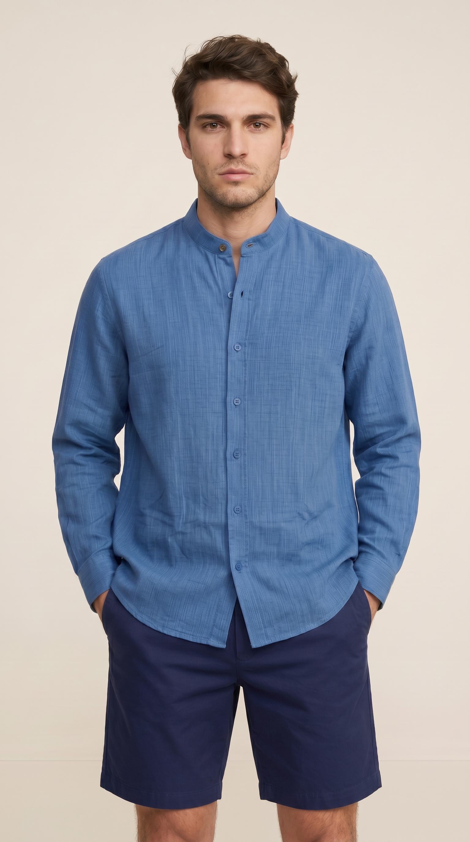 CAMISA MAO CLASSIC BLUE OS