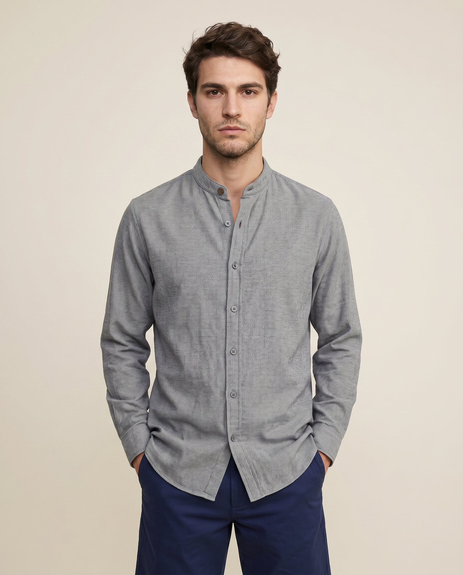 CAMISA MAO INSIDER GRIS