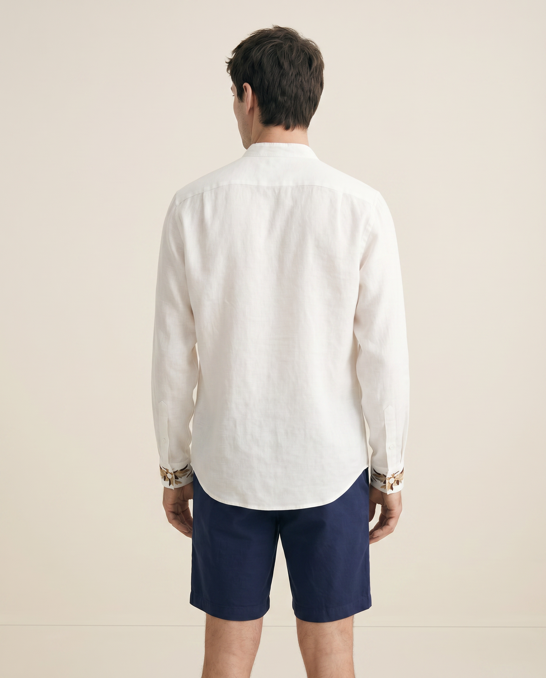 CAMISA MAO BLANCA BORDADO OTOMÍ