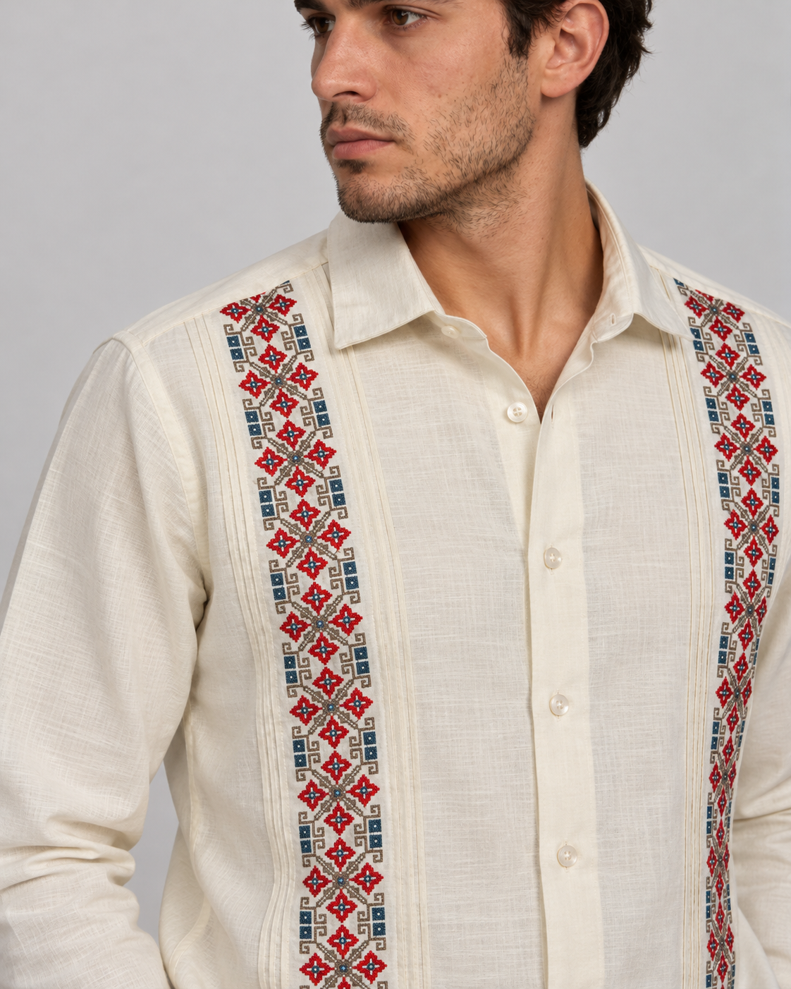 GUAYABERA ALBA HUESO