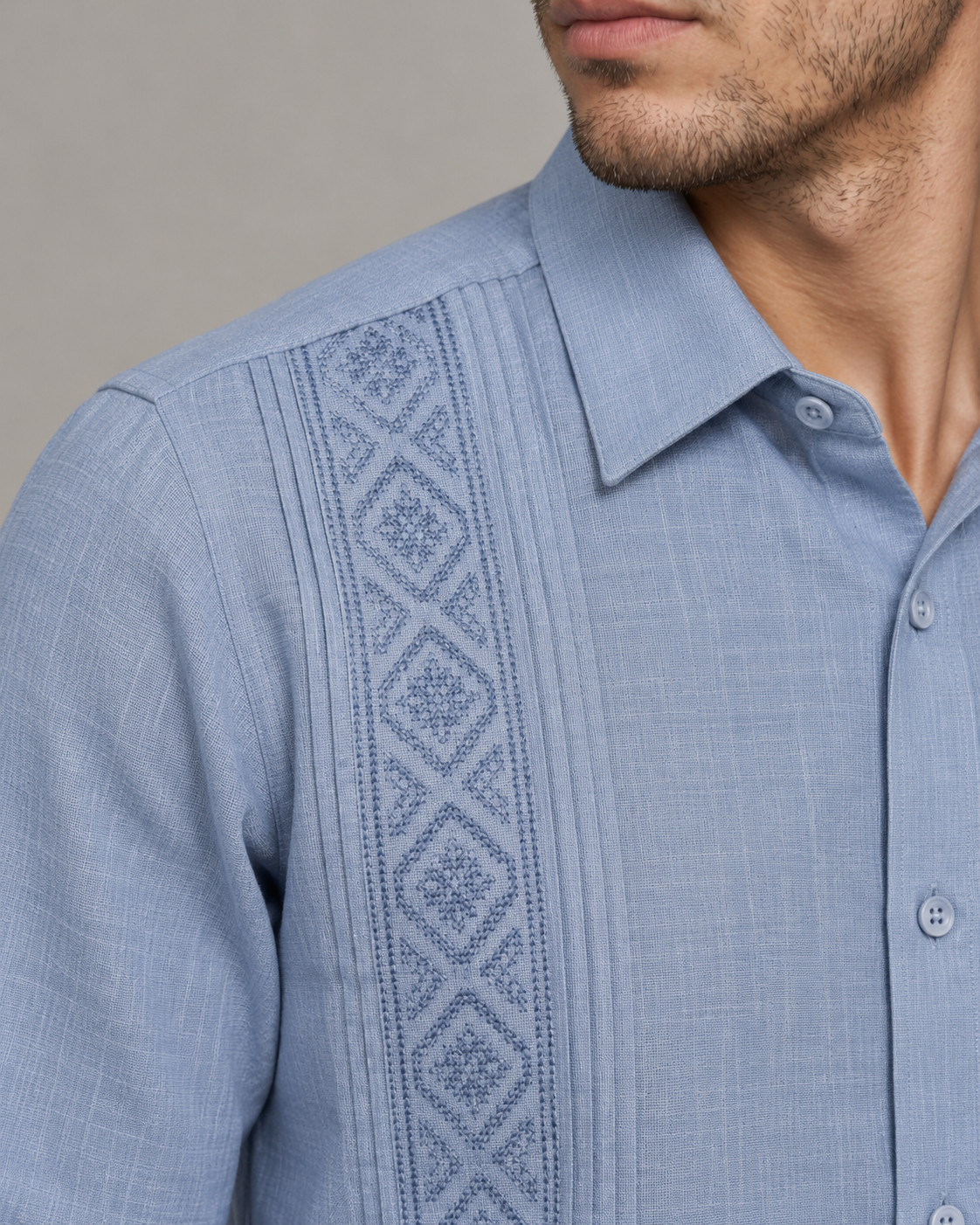 GUAYABERA ALTAMAR CELESTE