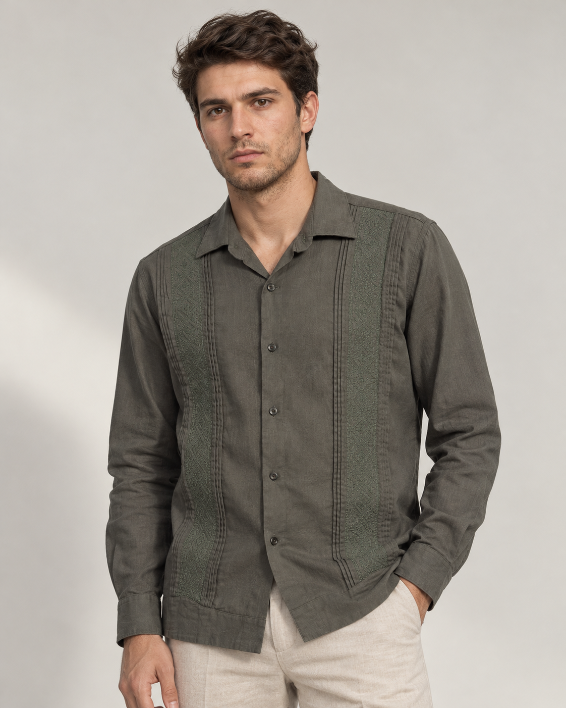 GUAYABERA ALTAMAR OLIVO