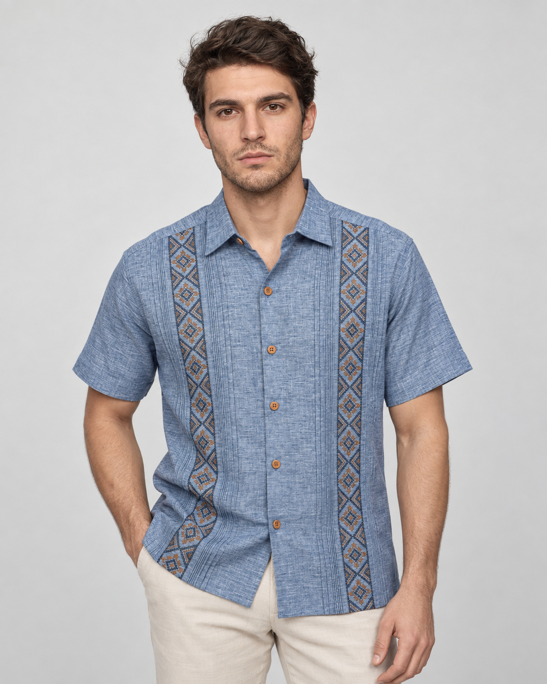 GUAYABERA ANDRÉ BLUE BERRY