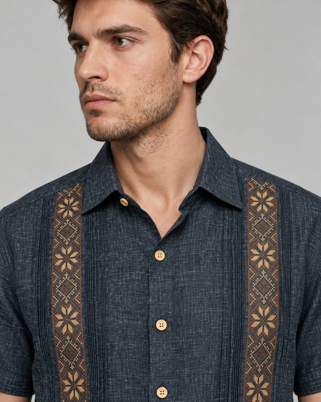 GUAYABERA ANDRÉ MEZCLILLA