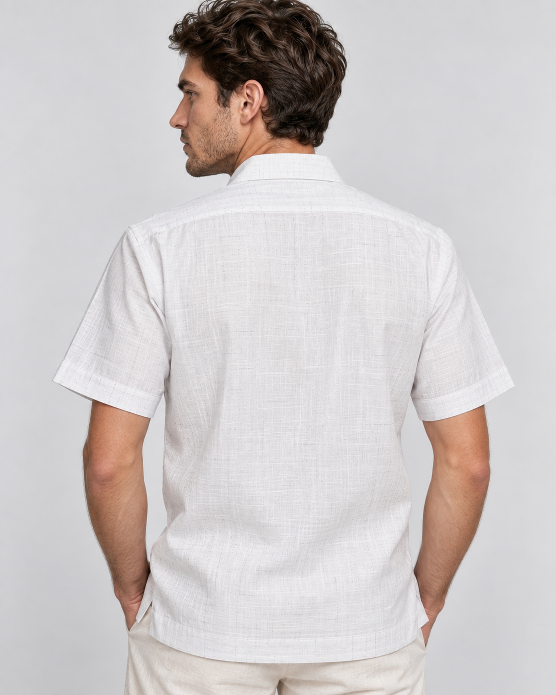 GUAYABERA CARACOL BLANCA
