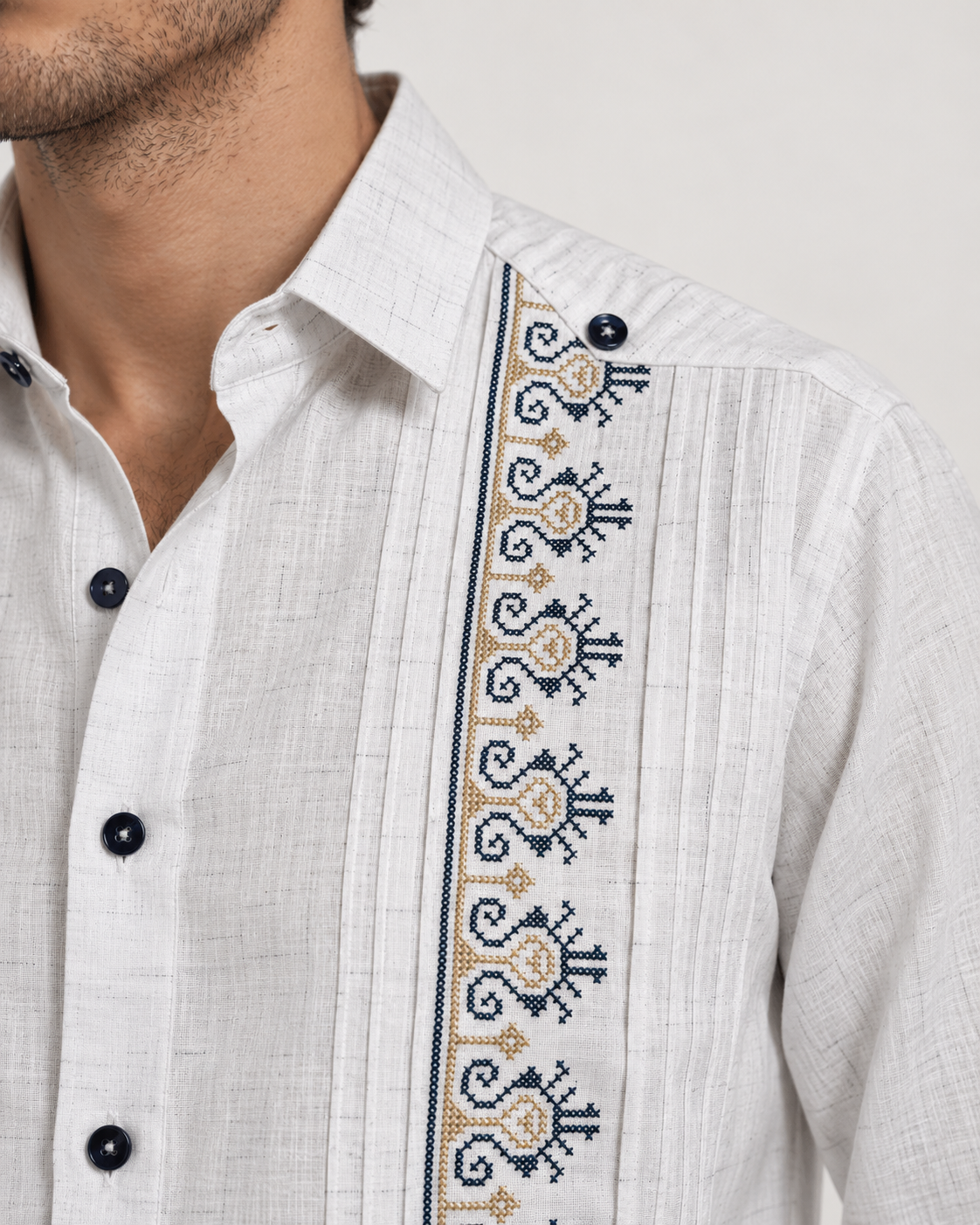 GUAYABERA CARACOL BLANCA