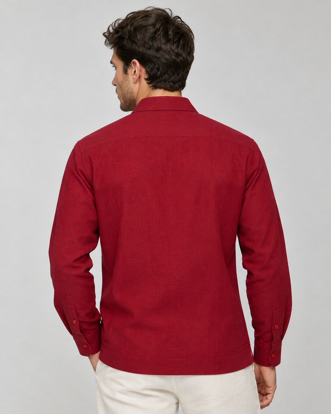 GUAYABERA CARACOL VINO